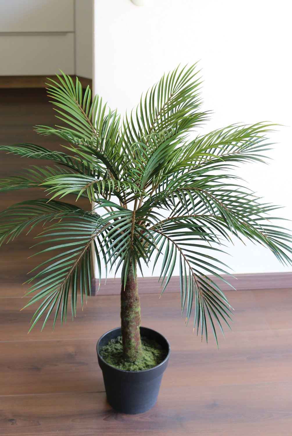 Faux palm tree, potted, 90 cm, green