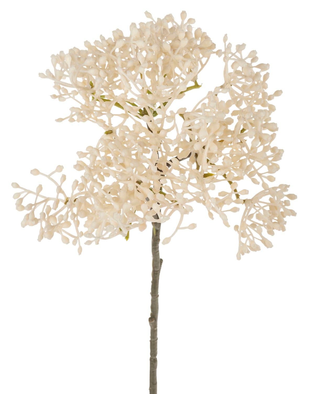 Fake virburnum branch "Vintage", 54 cm, cream-white