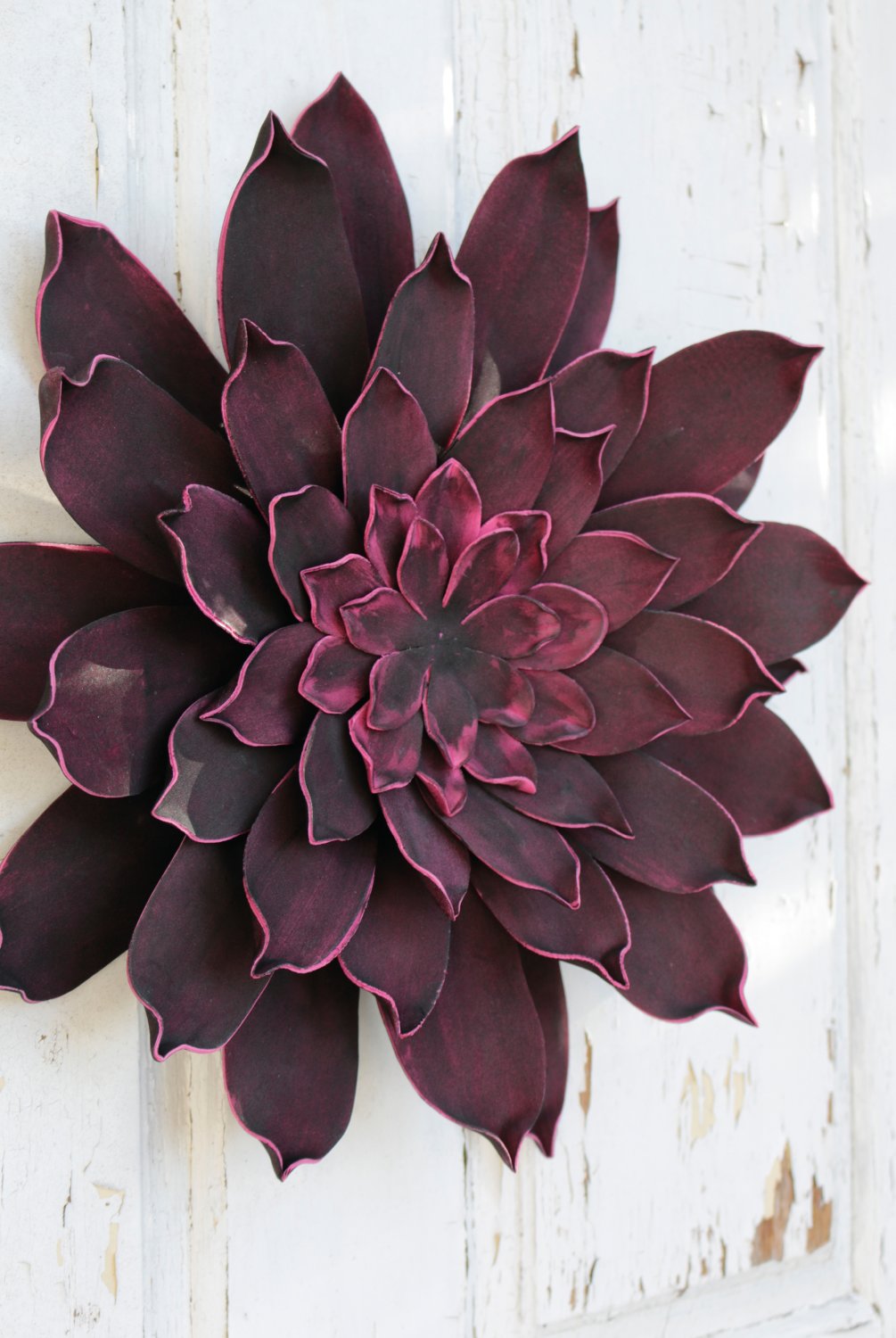 Künstliche Soft flower 'Blüte / Wanddeko', Ø 42 cm, trendy purple