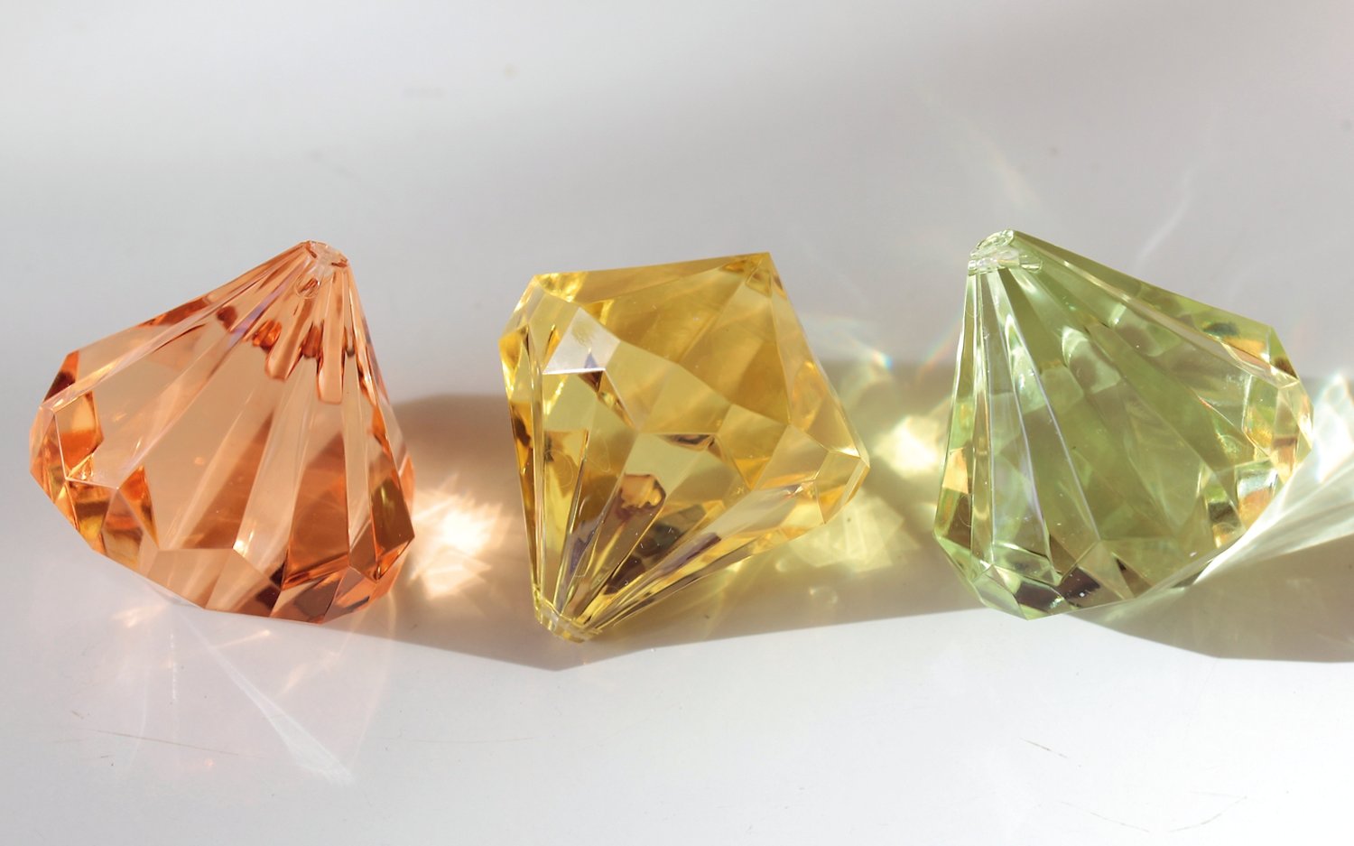 Deko Diamanten / -kugeln, 3 Farbtöne, 4 cm, gelb