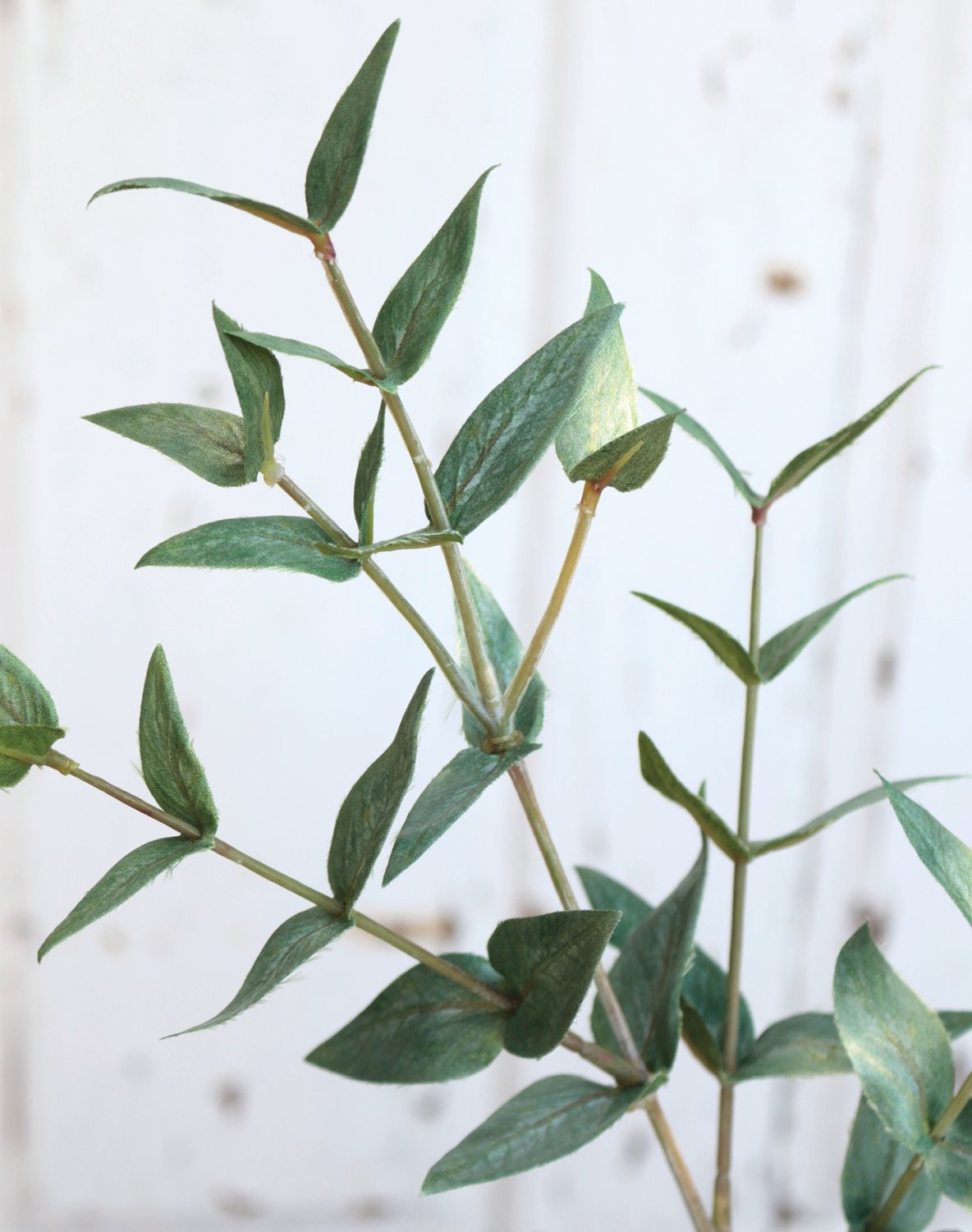 Faux eucalyptus stem, 56 cm, green