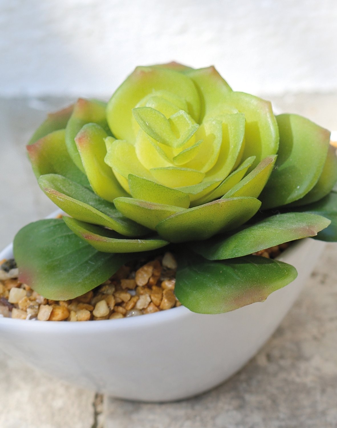 Künstliche Echeveria in Keramiktopf, 9cm, grün