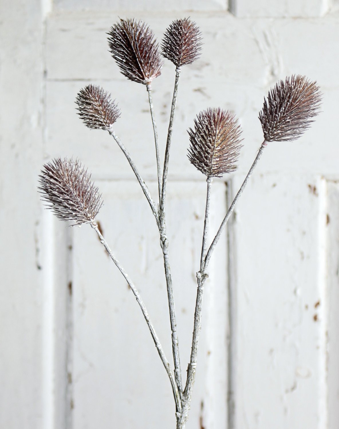 Artificial thistle, 80 cm, grey