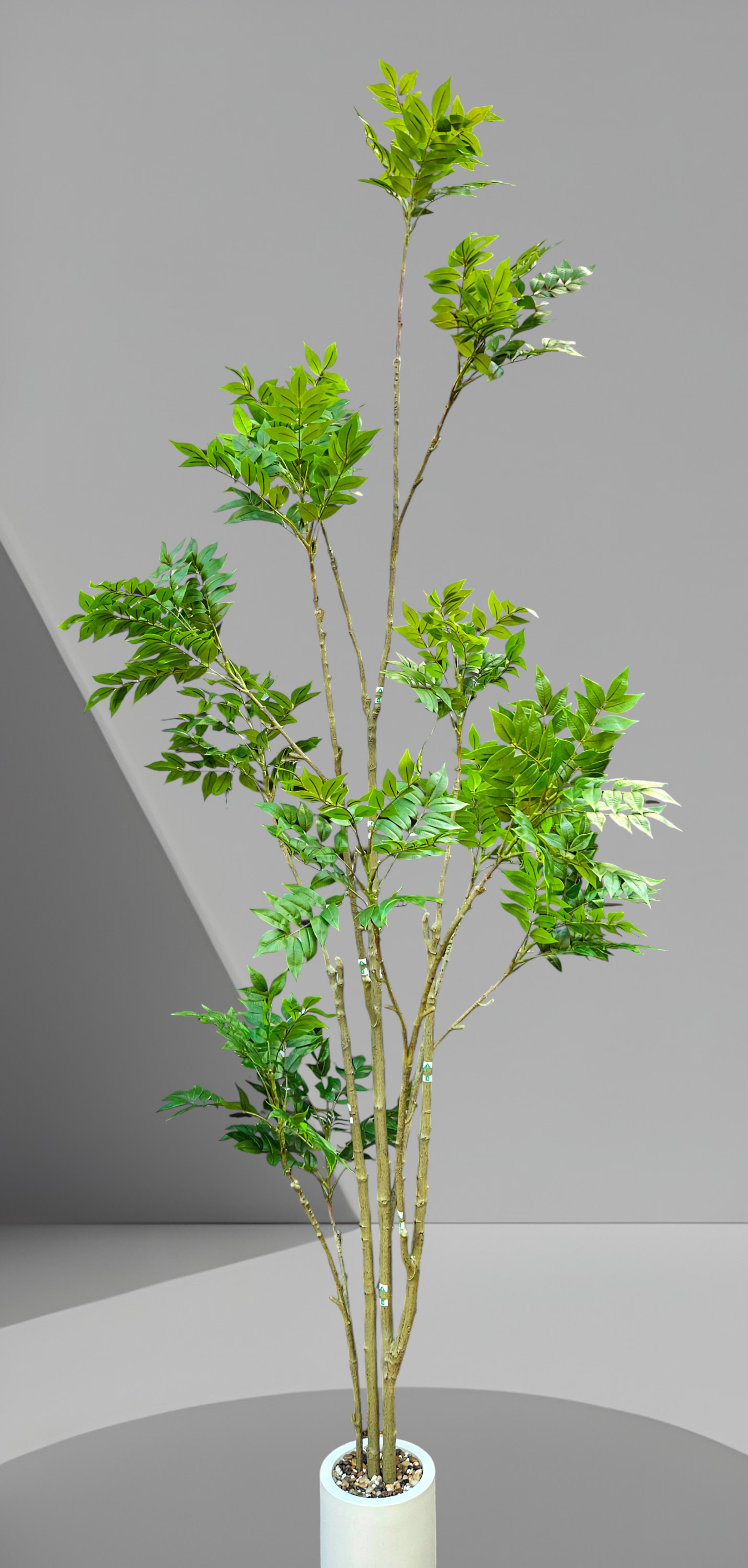 Künstliche Eberesche, Stecksystem, 260 cm, grün-gelb