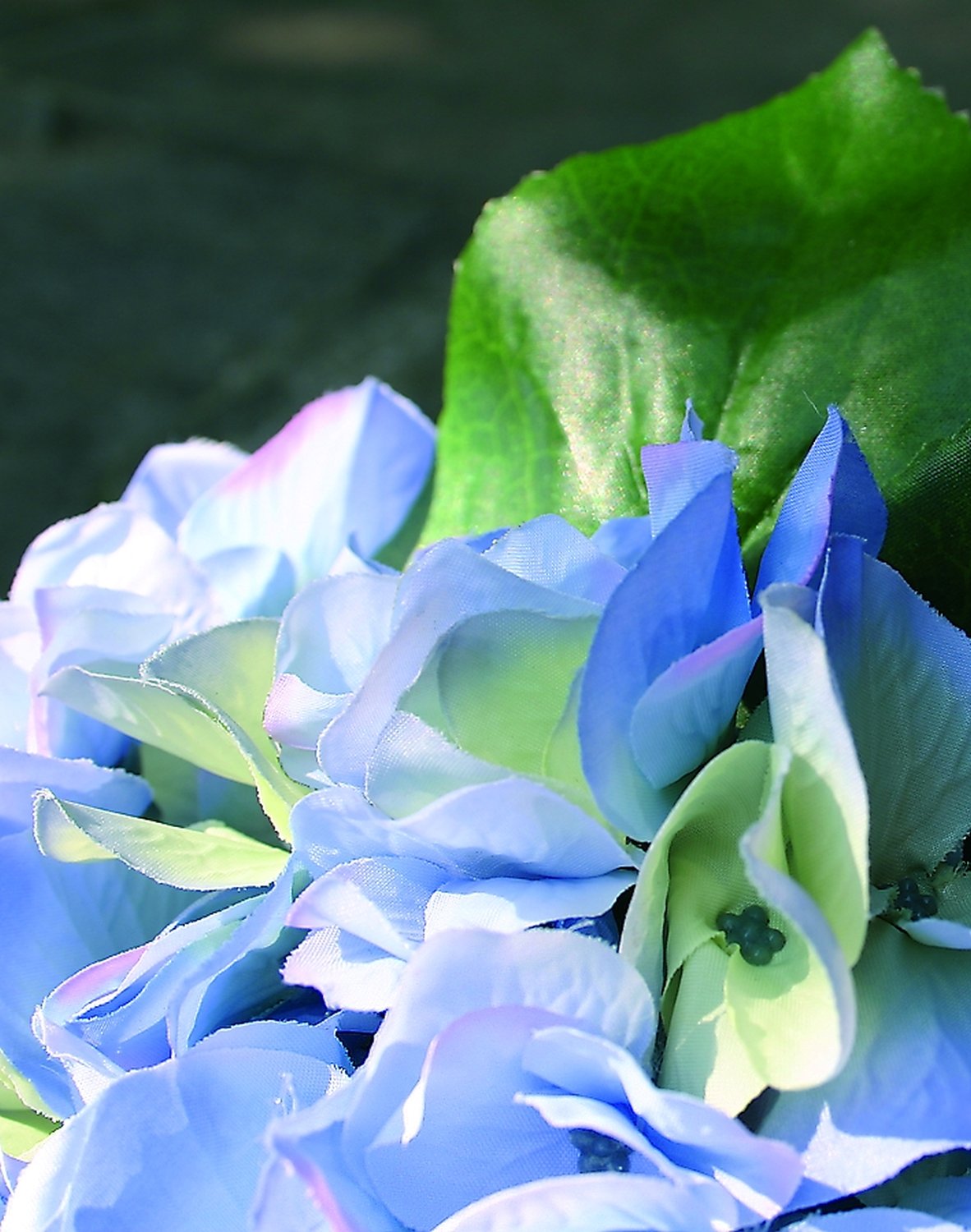 Künstliches Hortensien Bouquet, 29 cm, hellblau