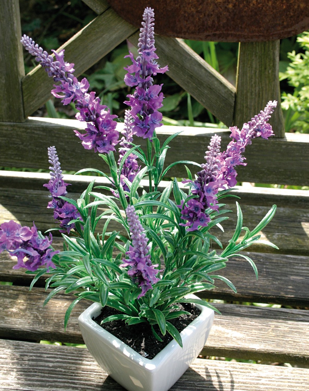 Künstlicher Lavendel, getopft, 35 cm, hellviolett-dunkelviolett