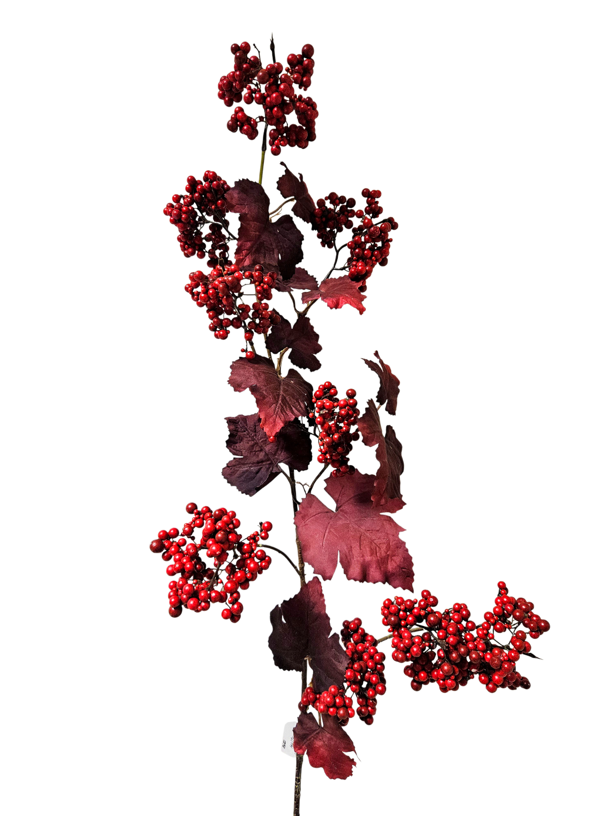 Artificial berry branch XL, 104 cm, burgundy red