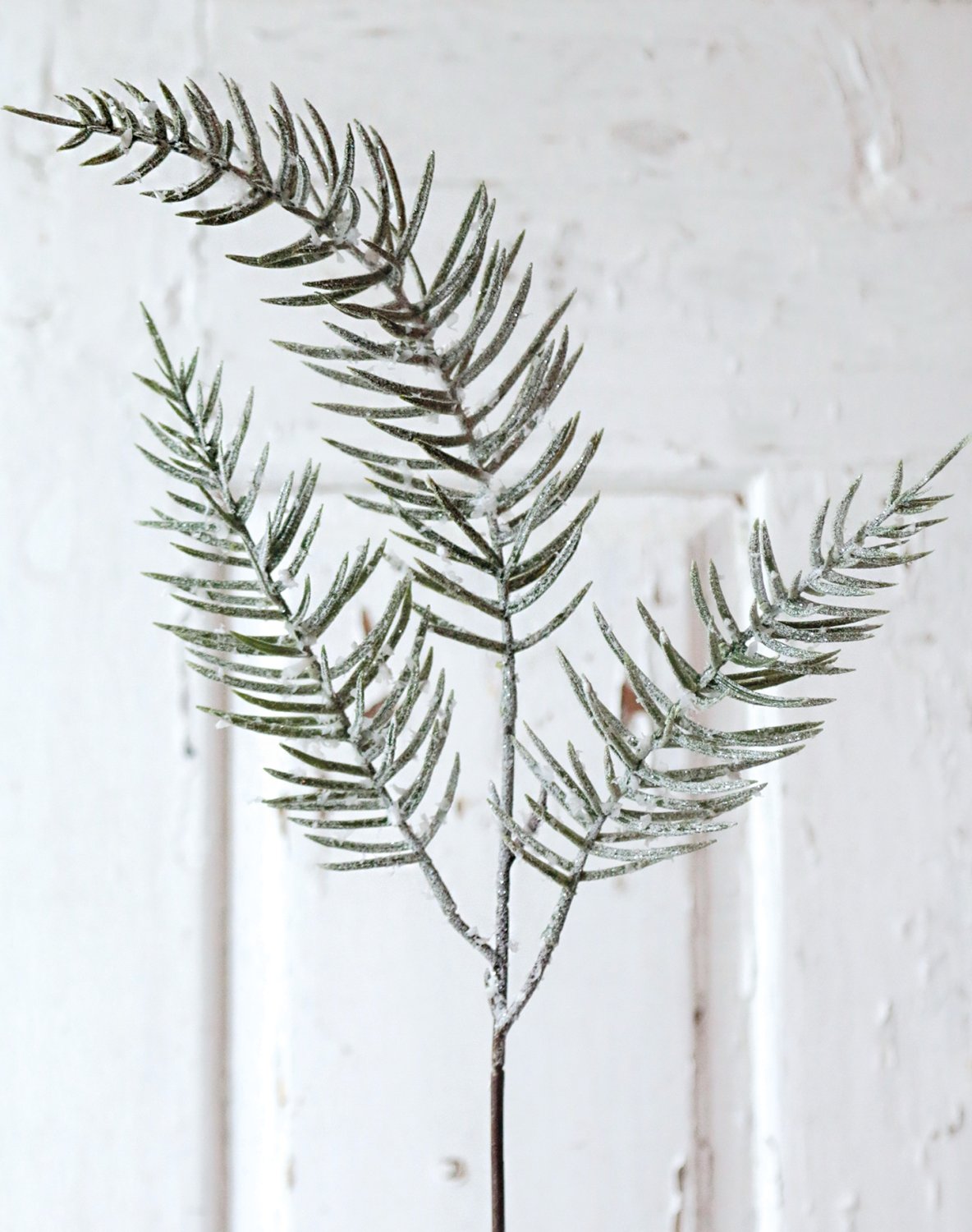 Künstlicher Zypressenzweig, 50 cm, frost-grün