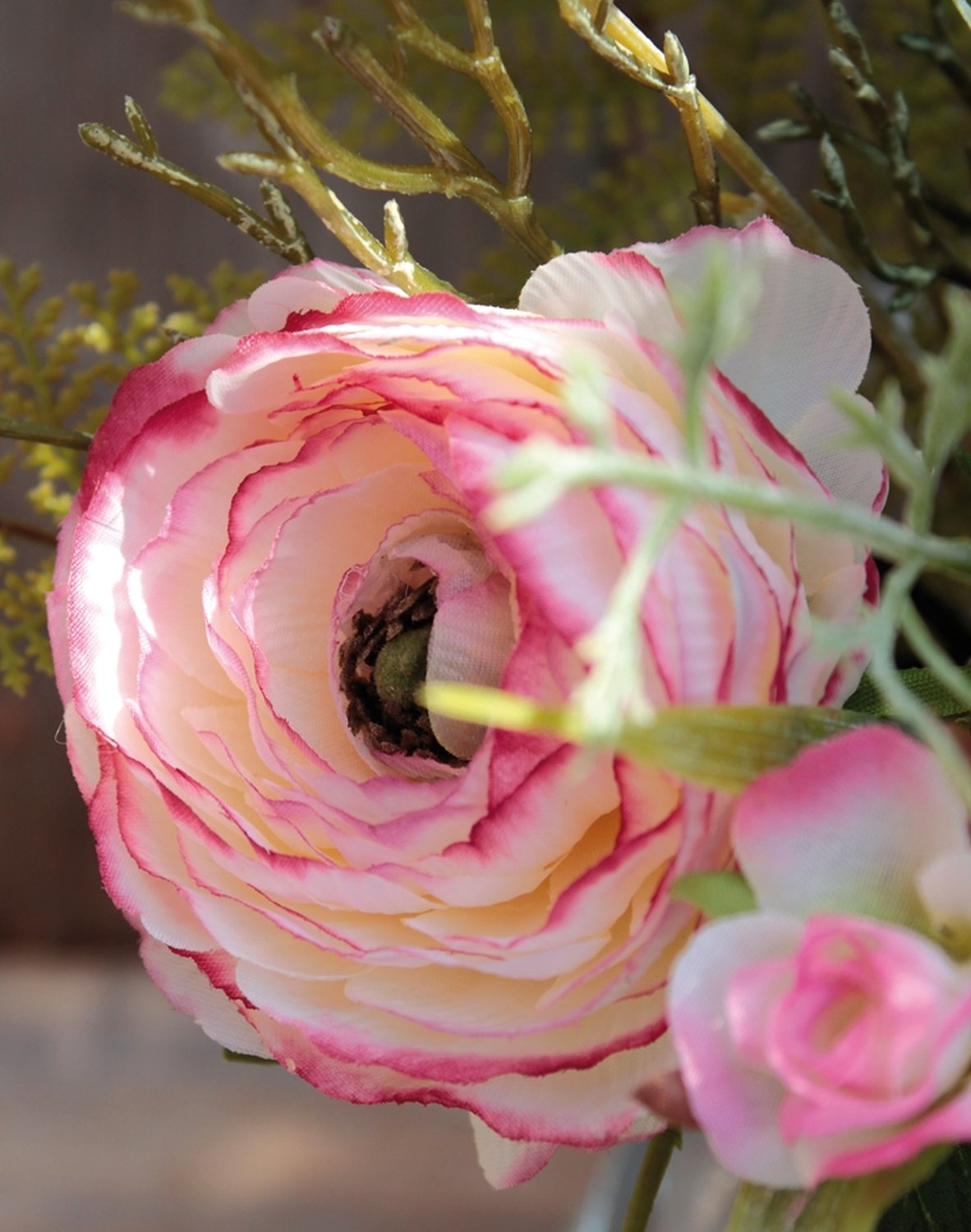 Artificial bouquet 'rose / gerbera / ranunculus', 45 cm, rose