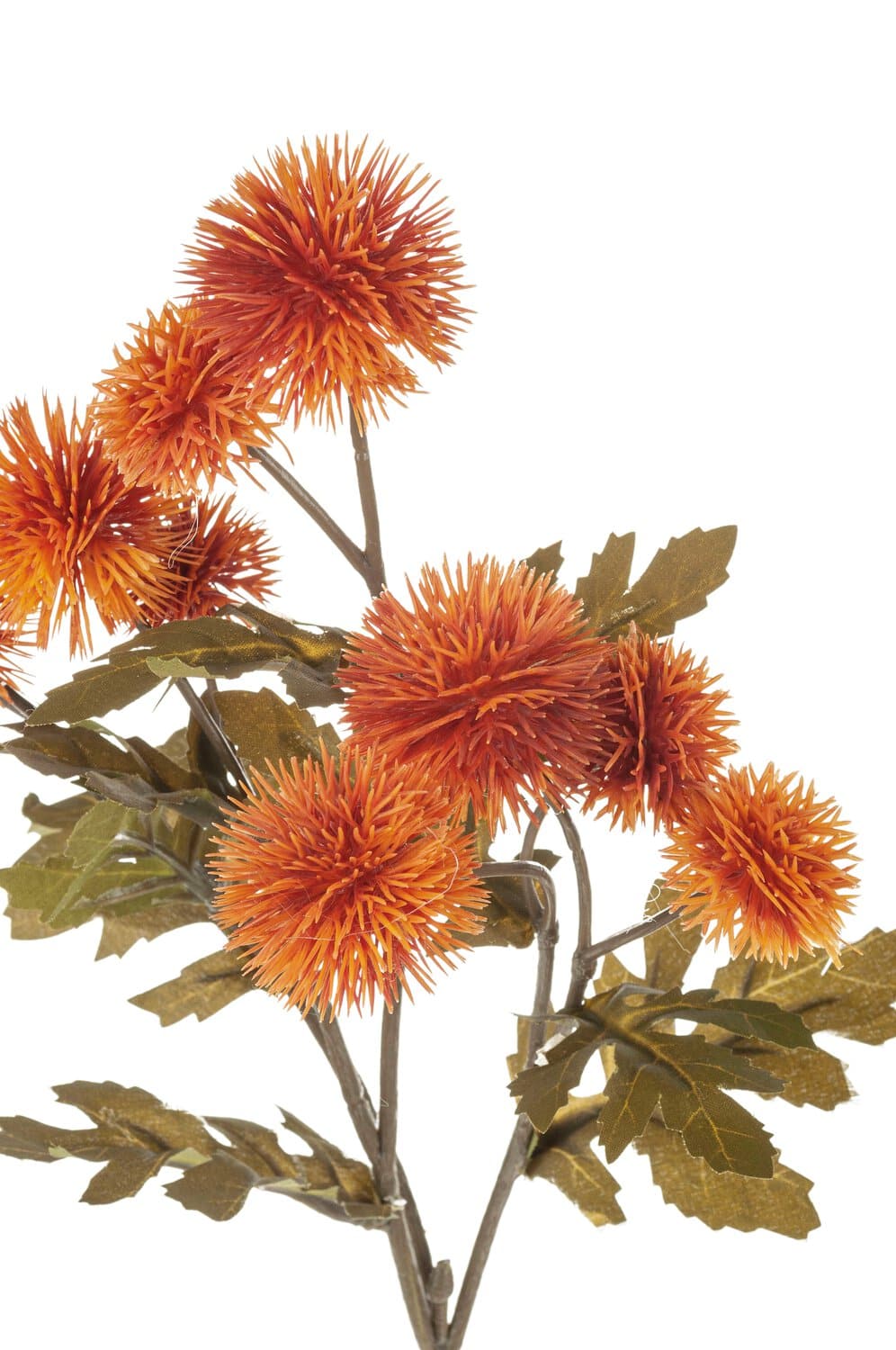 Künstliche Distel "Vintage", 10-fach, 56 cm, orange