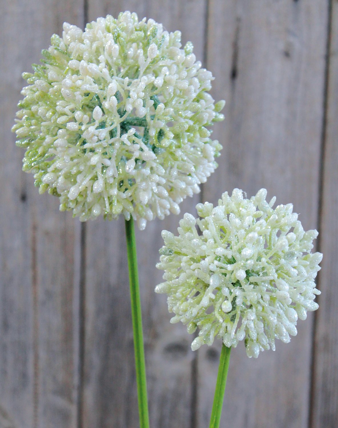 Künstlicher Allium, 45 cm, frost-grün