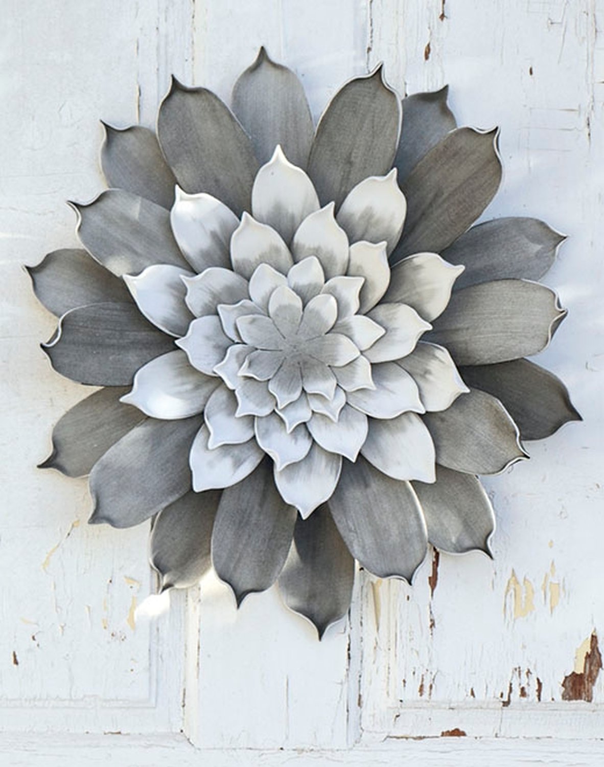 Fiore artificiale Soft 'Fiore / Decorazione murale', Ø 42 cm, grigio