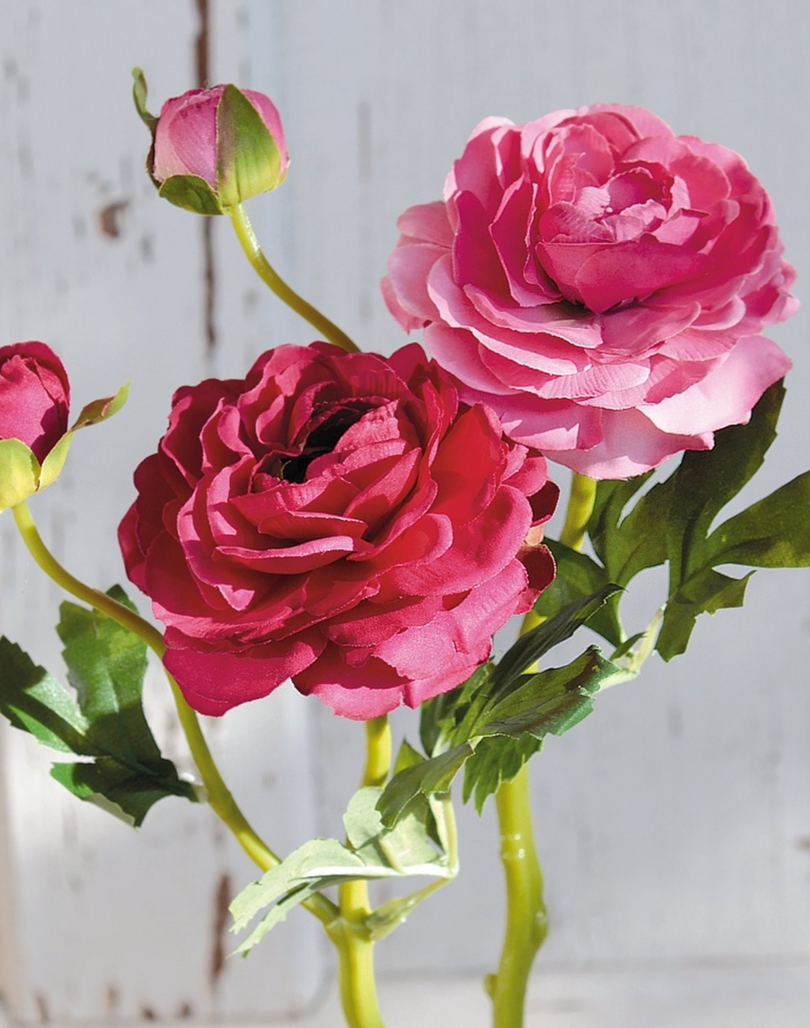 Francesillas artificiales, 1 flor, 1 capullo, 32 cm, fucsia Francesillas artificiales, 1 flor, 1 capullo, 32 cm, fucsia