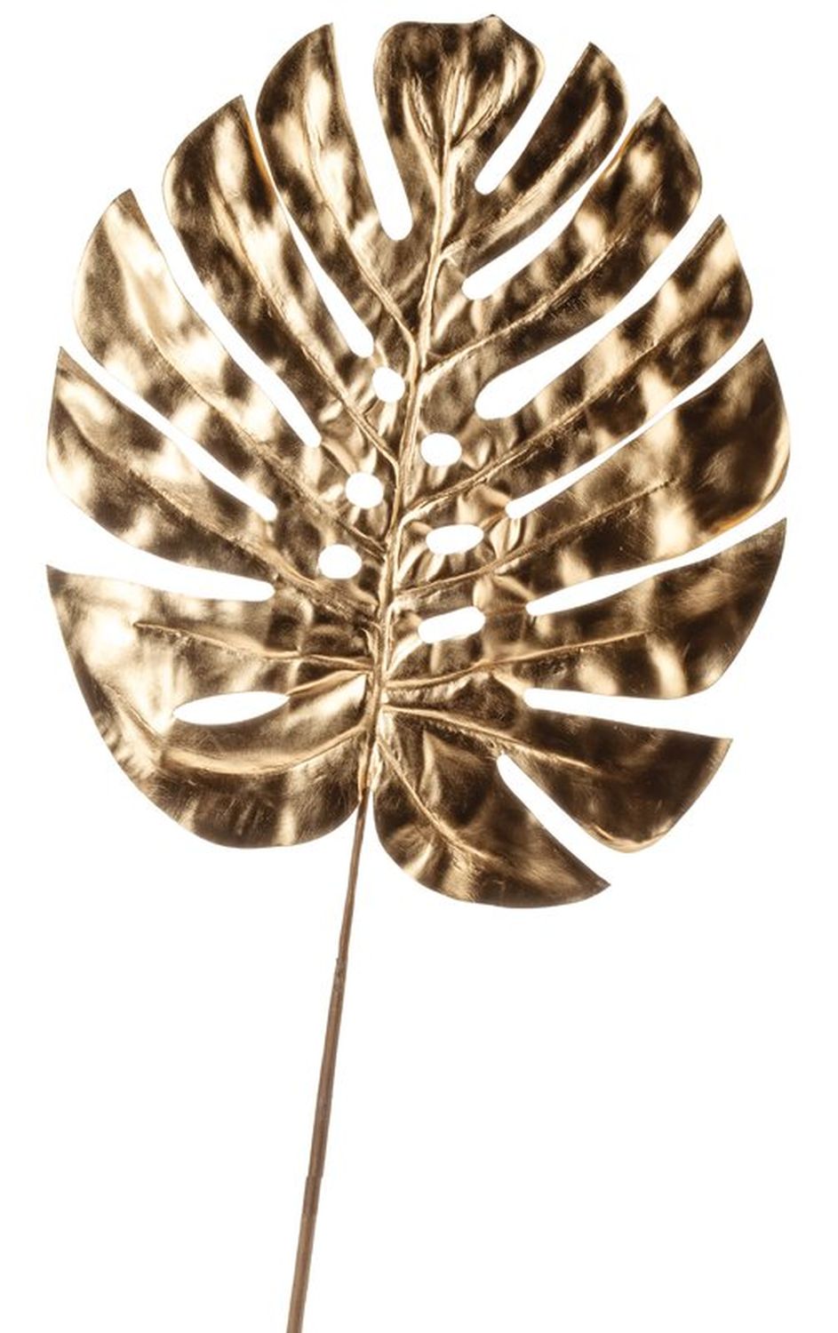 Artificial swiss cheese plant leaf, 89 cm (leaf 36 cm), gold