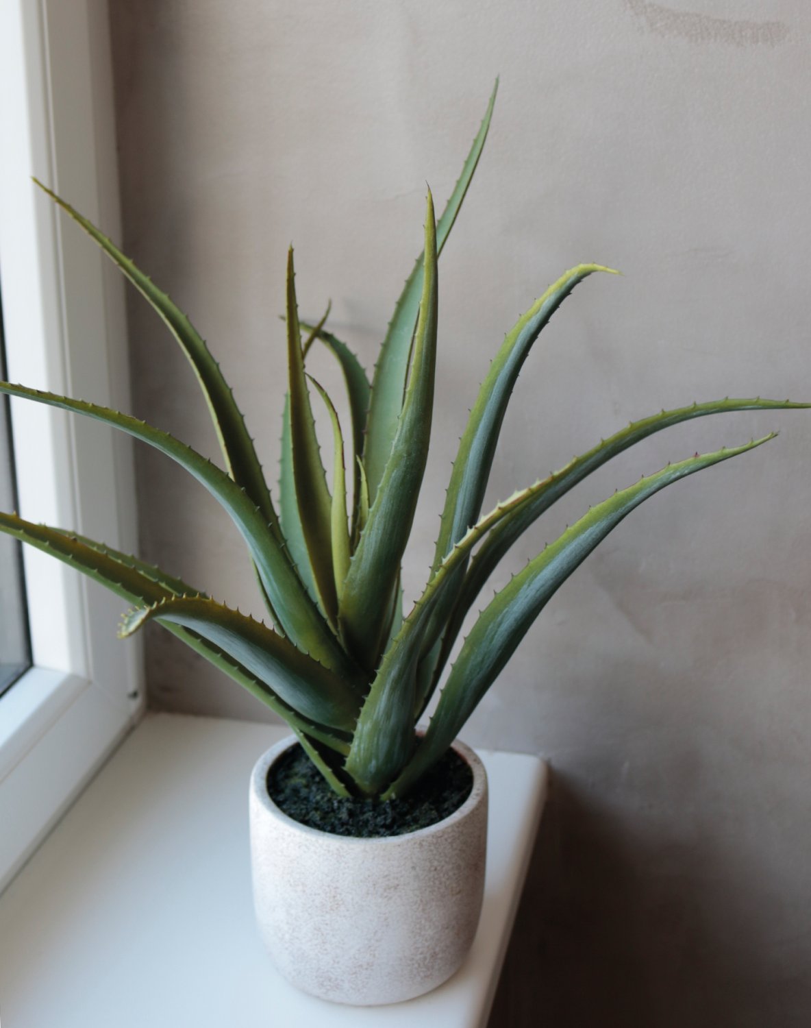 Künstliche Aloe, getopft, 43 cm, grün