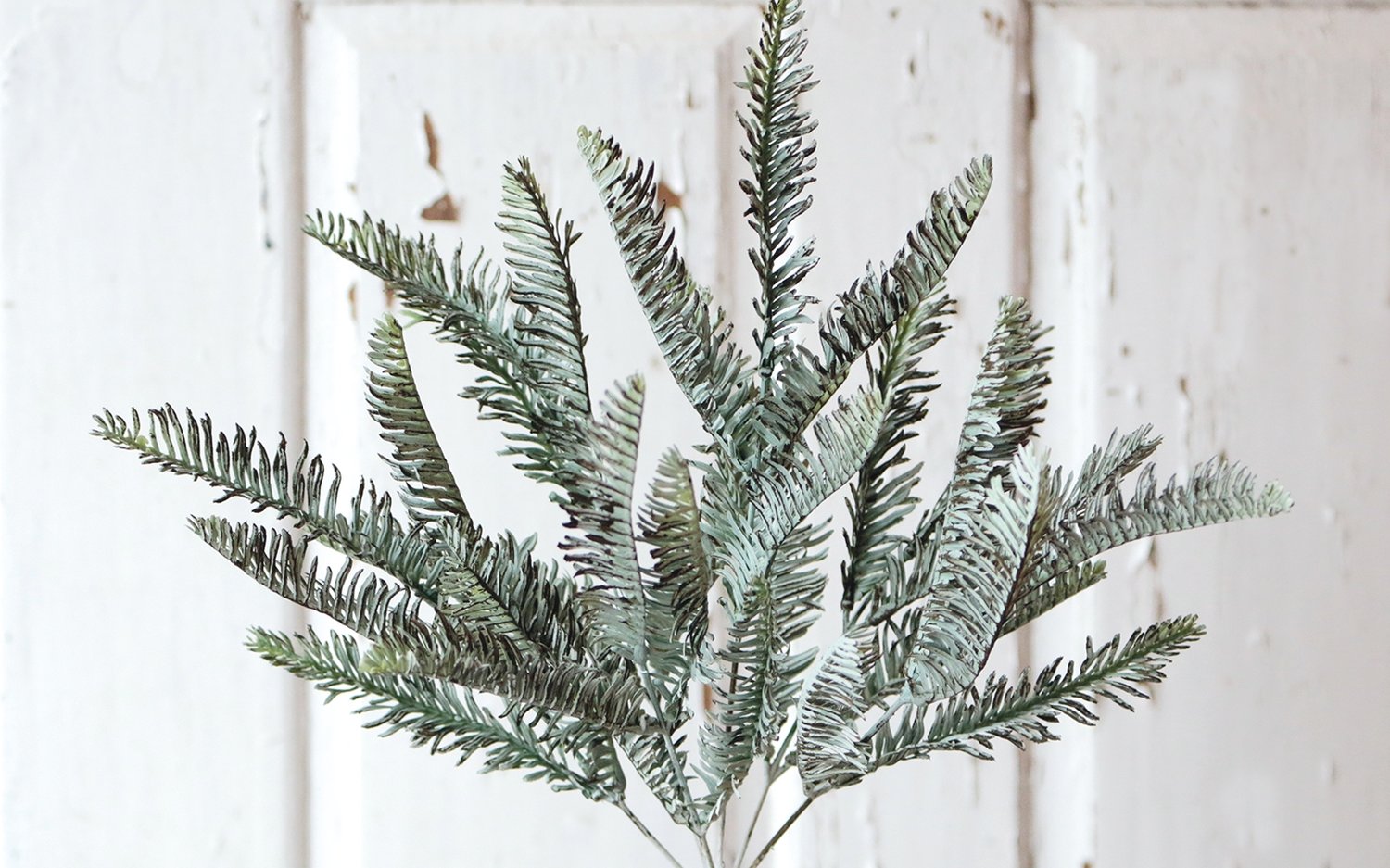 Imitation fern bush, 35 cm, green-grey