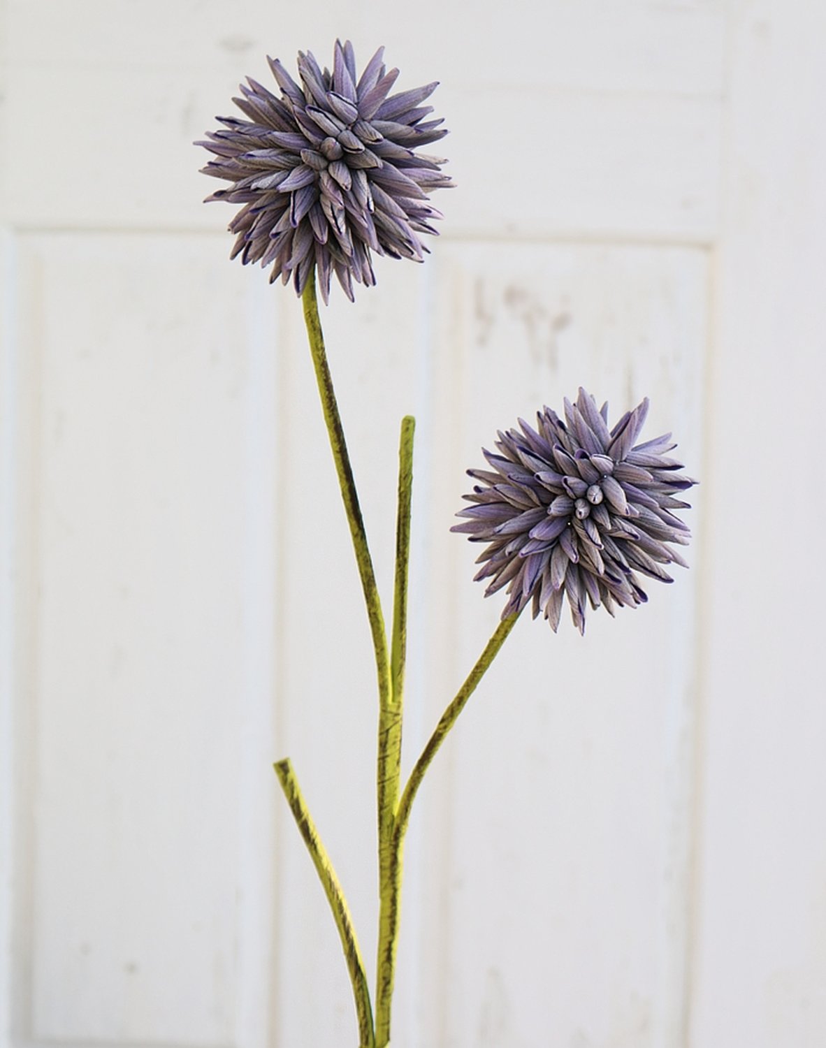 Artificial soft flower 'allium', 95 cm, dark violet