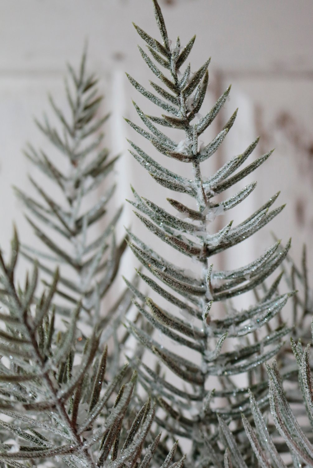 Artificial cypress bush, 40 cm, frosted green