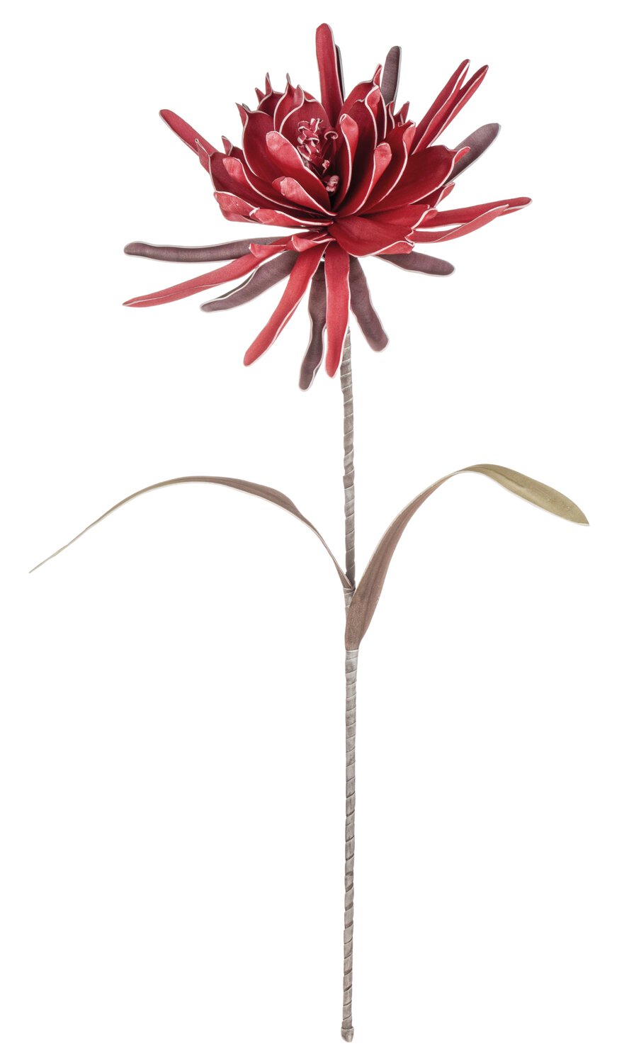 Deko Soft flower 'Kaktusblüte', 90 cm, purpurrot