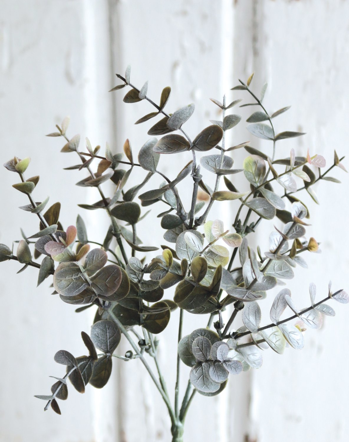 Fake eucalyptus bush, 30 cm, green-grey