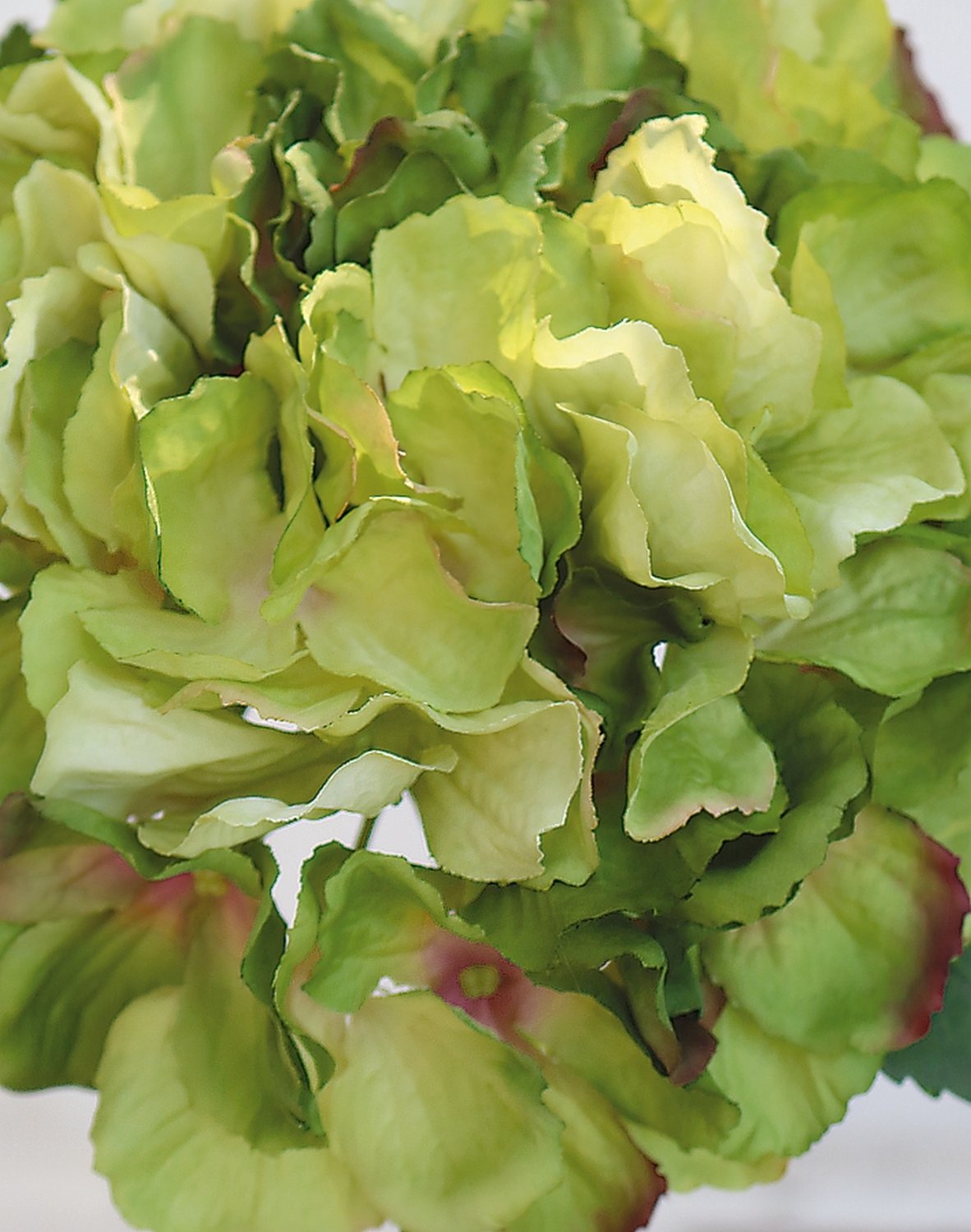 Artificial hortensia, 40 cm, green