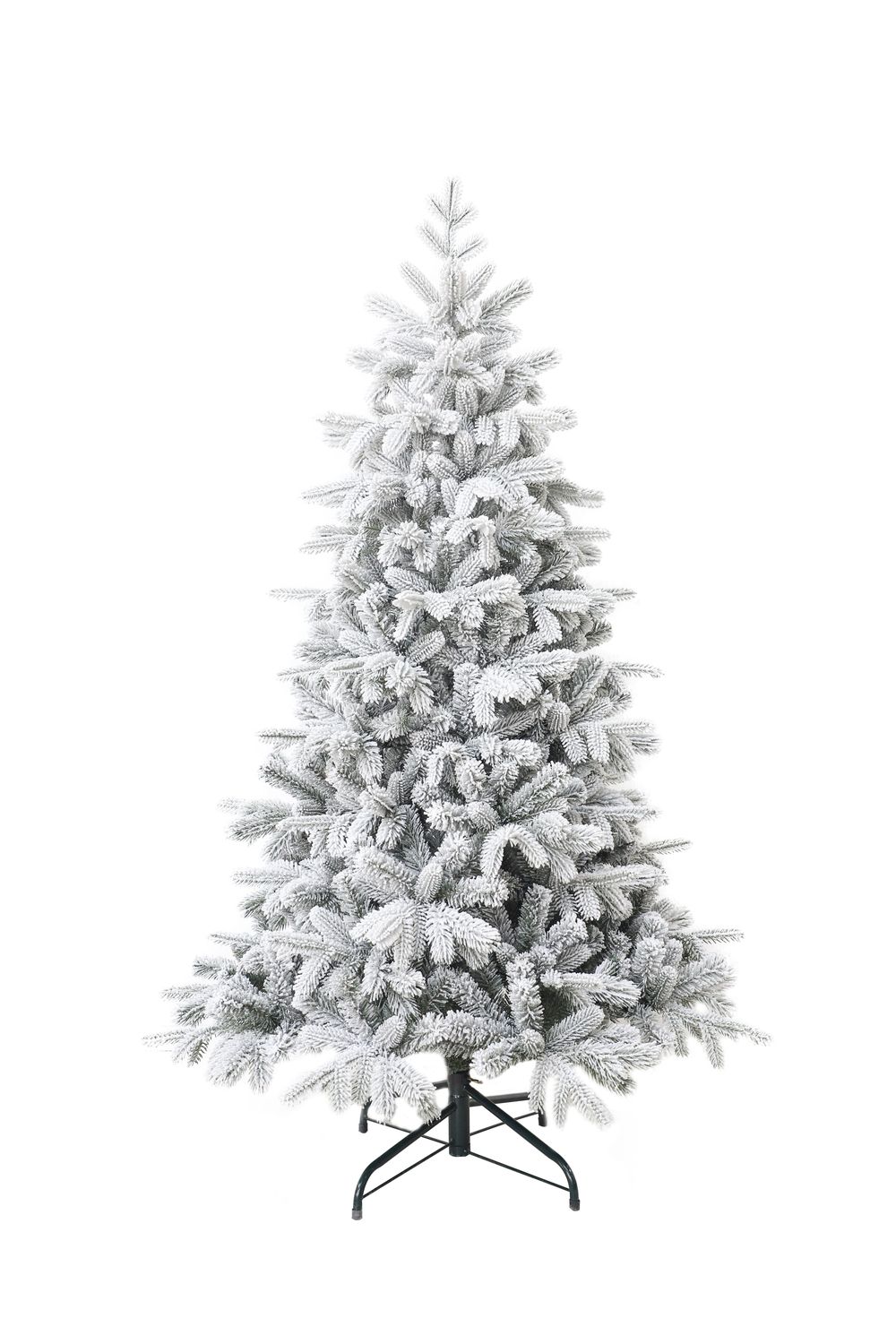 Abeto siberiano artificial con nieve ecológica, 180 cm, verde-blanco