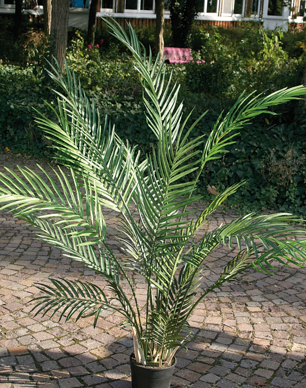 Artificial areca palm tree, potted, 120 cm, green