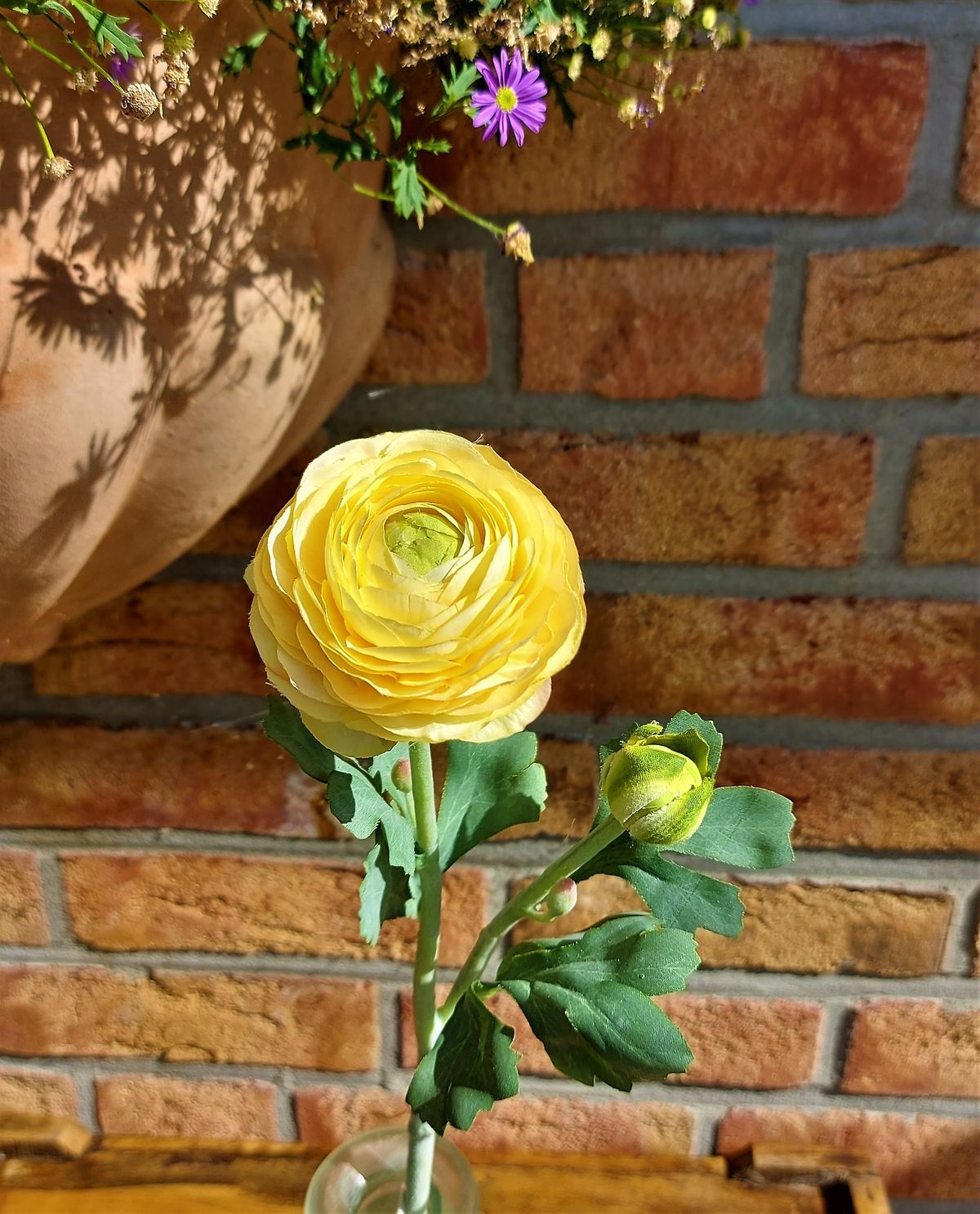 Künstliche Ranunkel, 51 cm, hellgelb