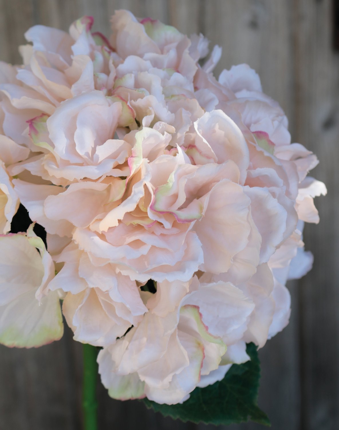 Hydrangea faux flower, 40 cm, antique-light pink