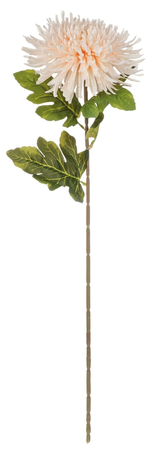 Deko Chrysantheme, 73 cm, Ø 18 cm, creme-aprikose