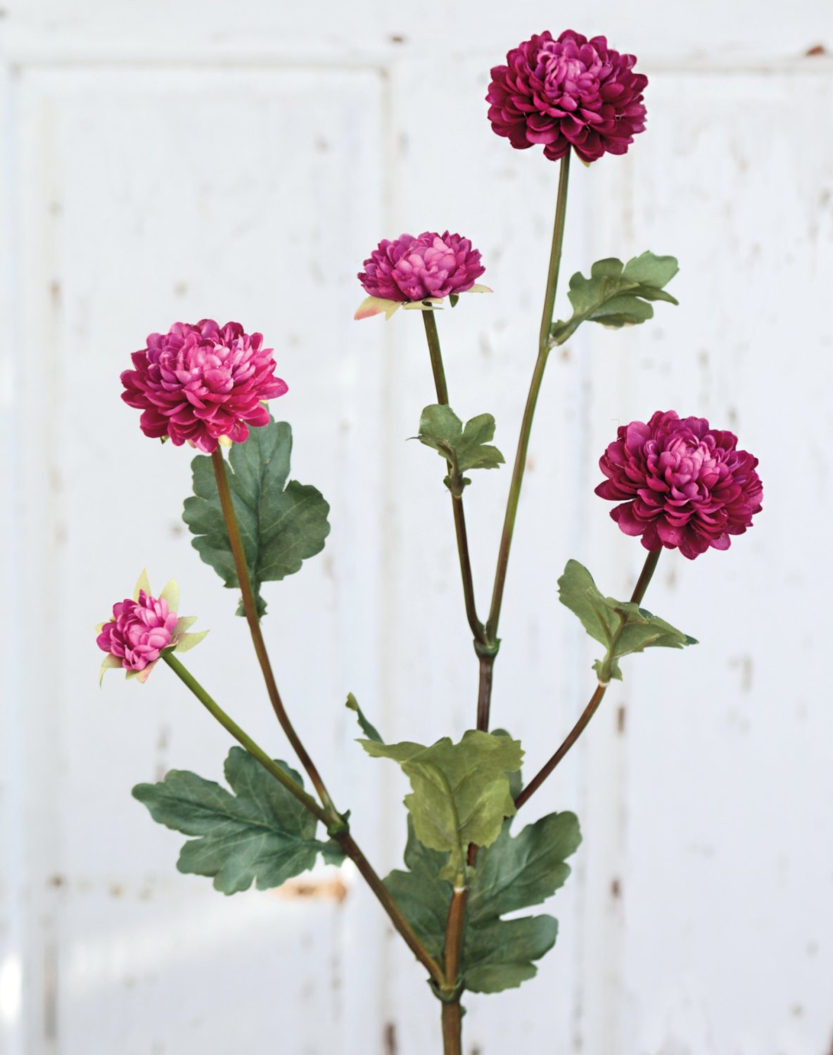 Faux Chrysanthemum, 5-flowers, 68 cm, trendy purple