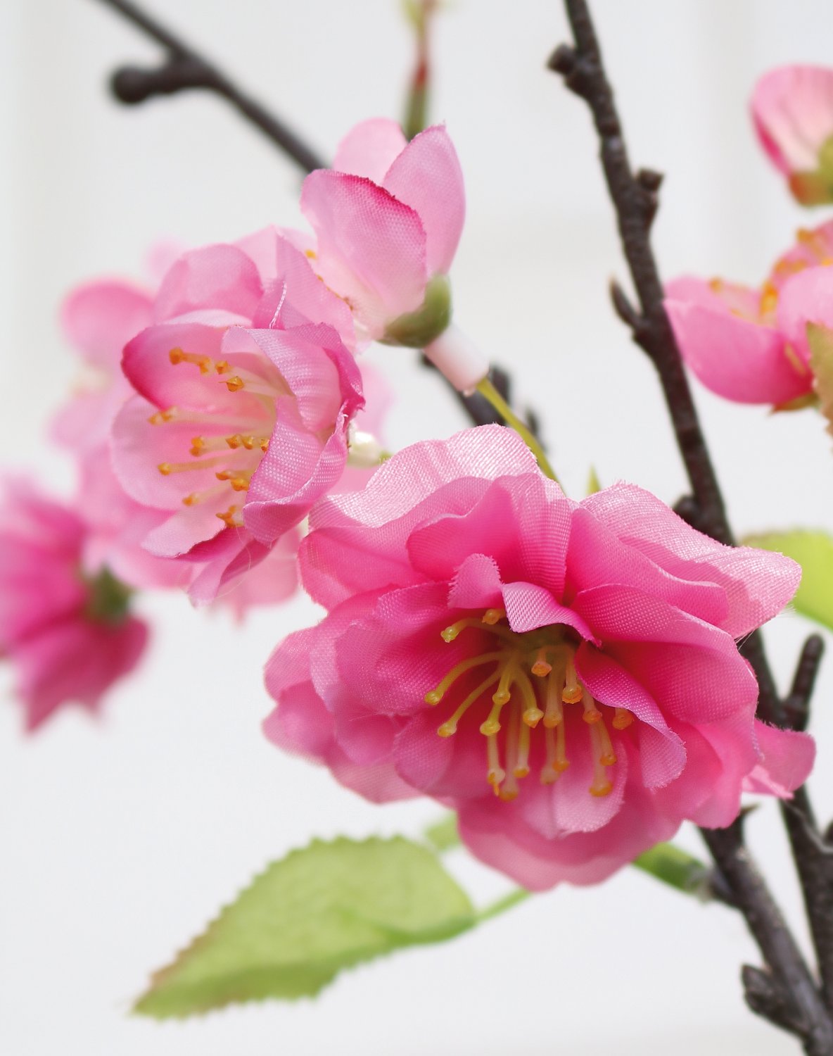 Fake cherry blossom branch, 47 cm, pink