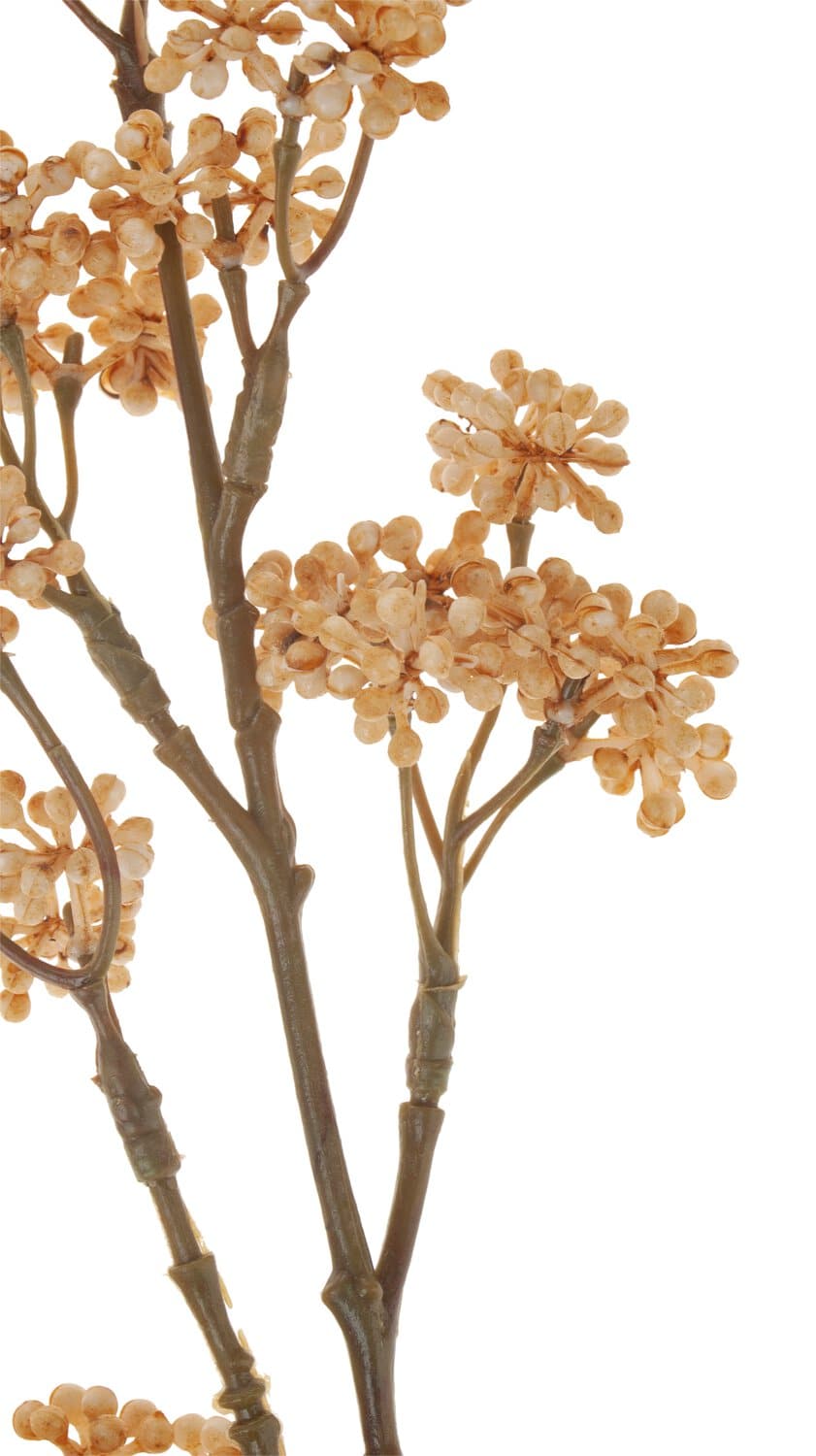 Fake Callicarpa branch, 43 cm, cream-yellow