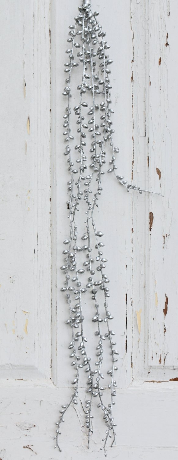 Künstliche Dekogirlande, 73 cm, silber