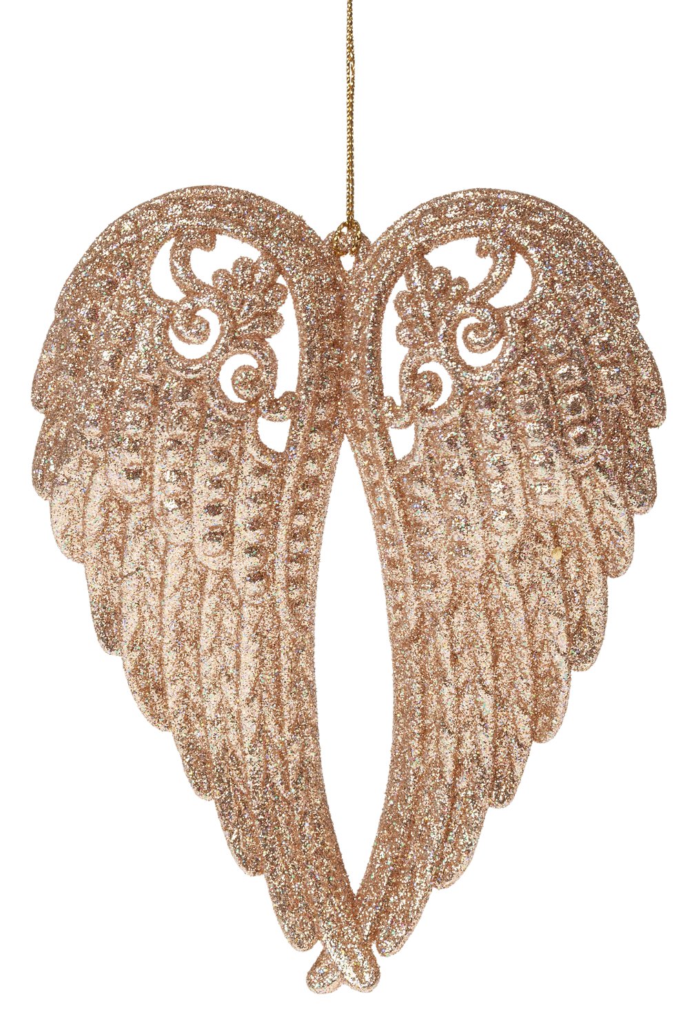 Deco angel wings made of acrylic material, 15 cm, thé-gold