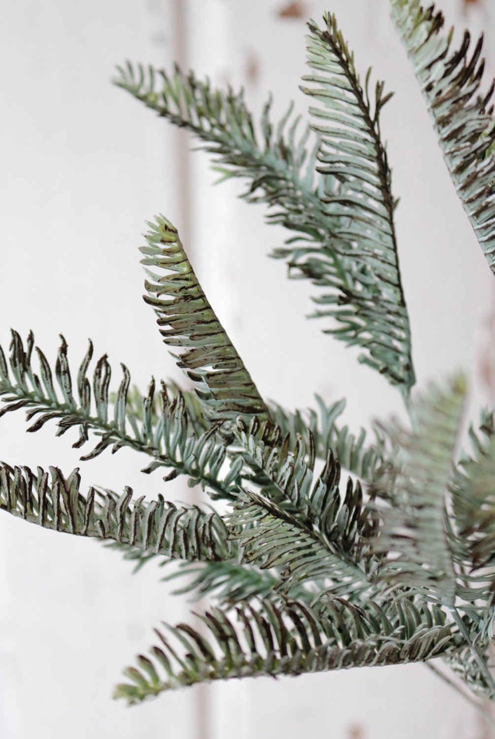 Imitation fern bush, 35 cm, green-grey