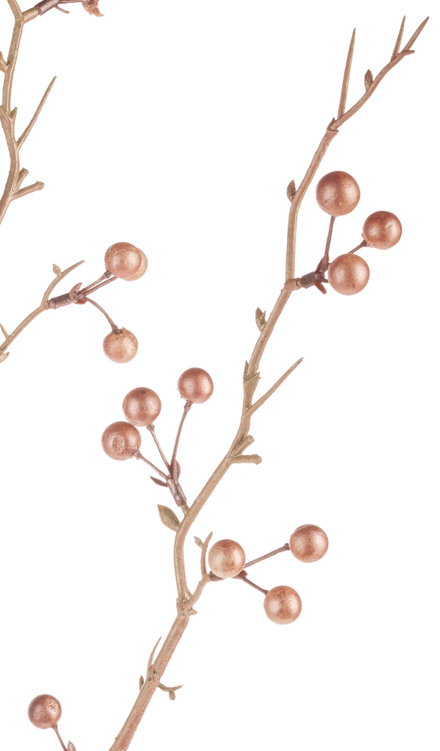 Artificial berry branch "Vintage", 99 cm, pink-gold