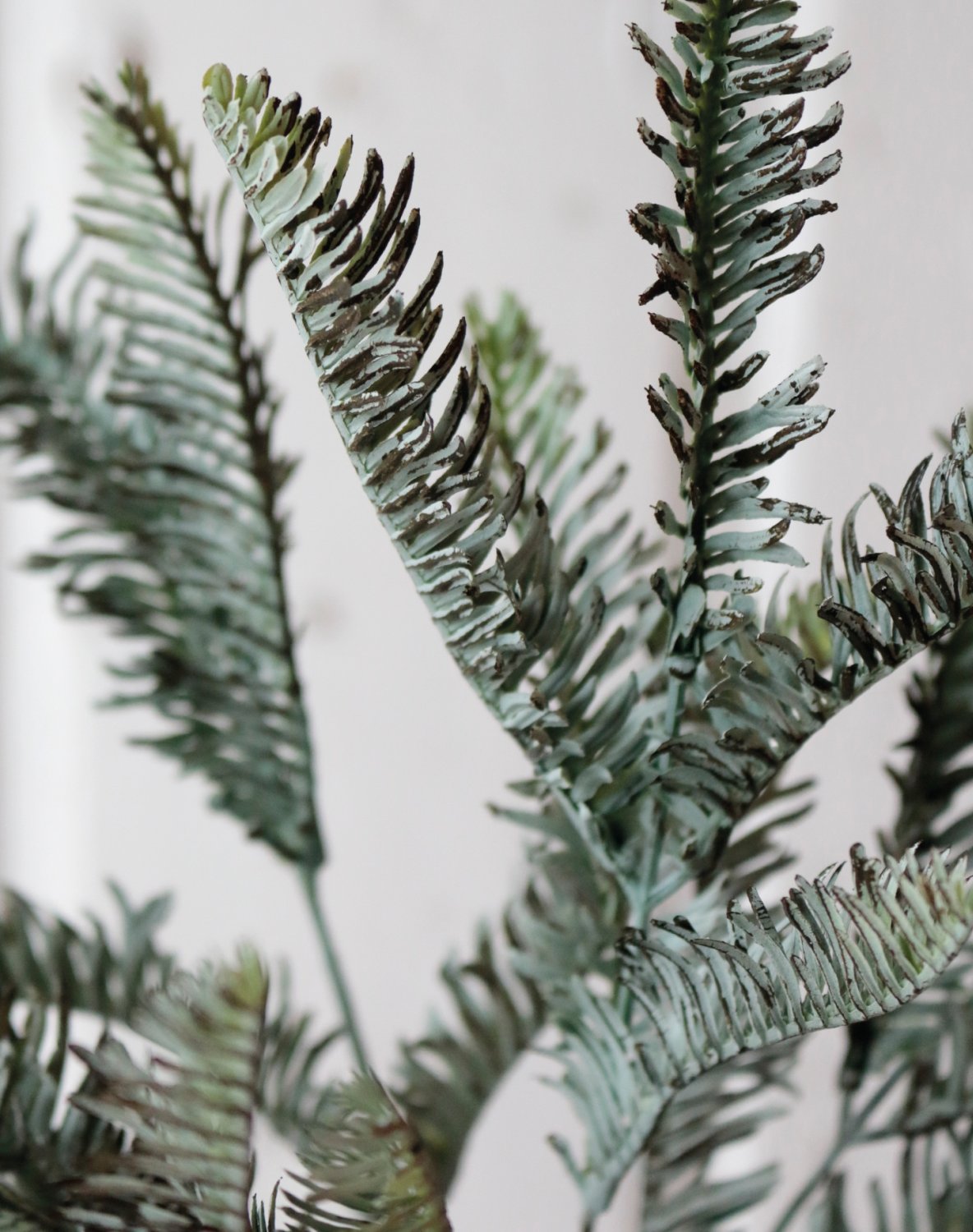 Imitation fern bush, 35 cm, green-grey