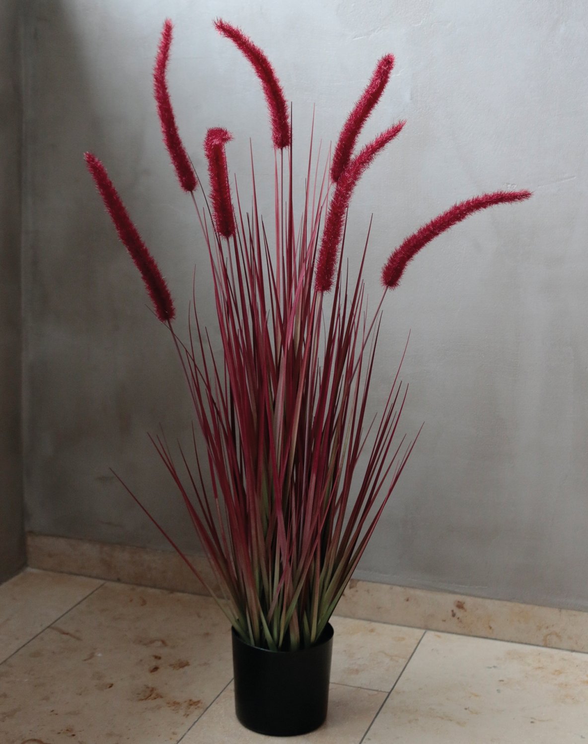 Künstlicher Grasbüschel 'Lampenputzergras', getopft, 90 cm, burgunder-grün Künstlicher Grasbüschel 'Lampenputzergras', getopft, 90 cm, burgunder-grün