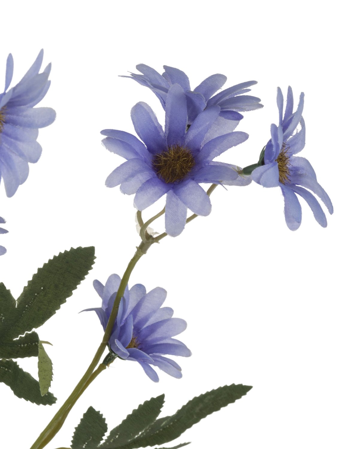 Künstlicher Margeritenzweig, 67 cm, violett-blau