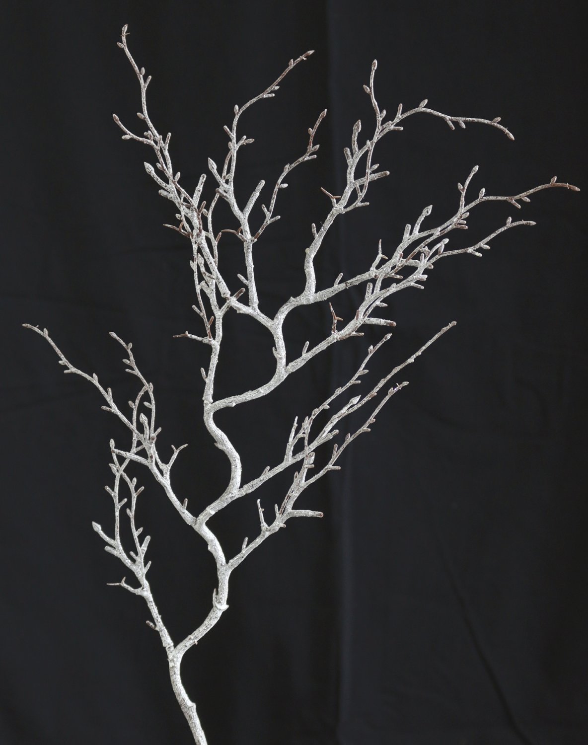 Künstlicher Dekozweig, 76 cm, frost-braun