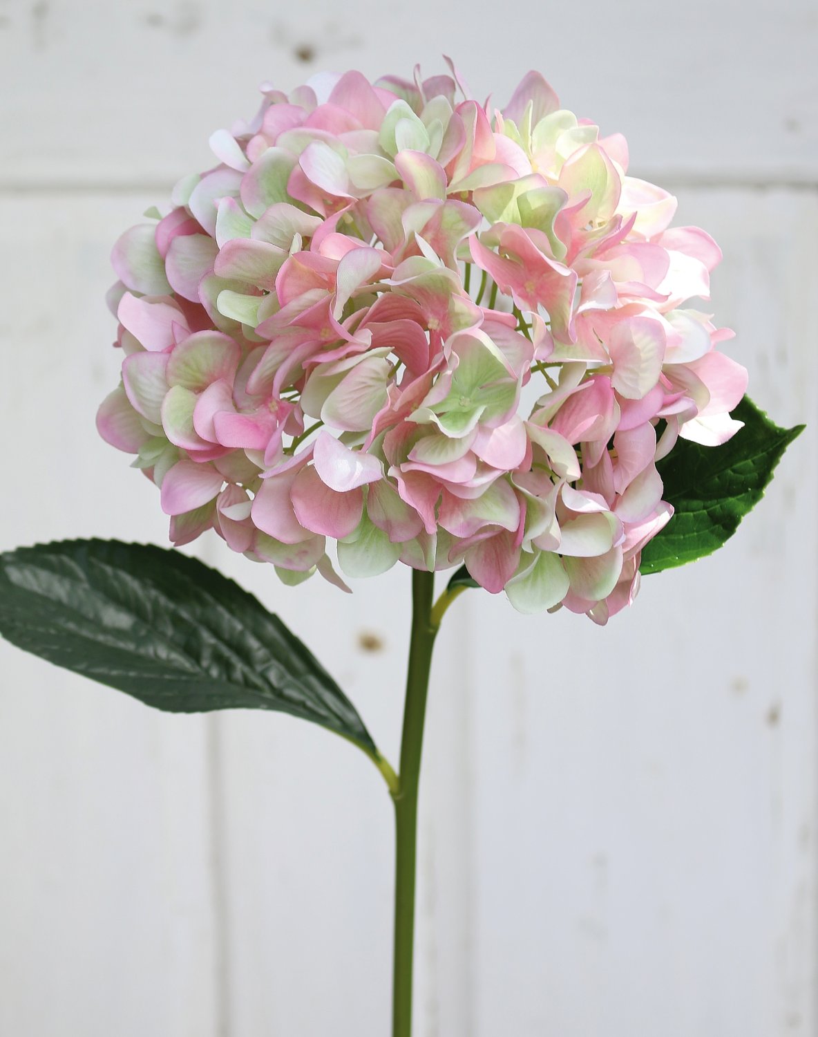 Künstliche Hortensie, 60 cm, rosa-grün