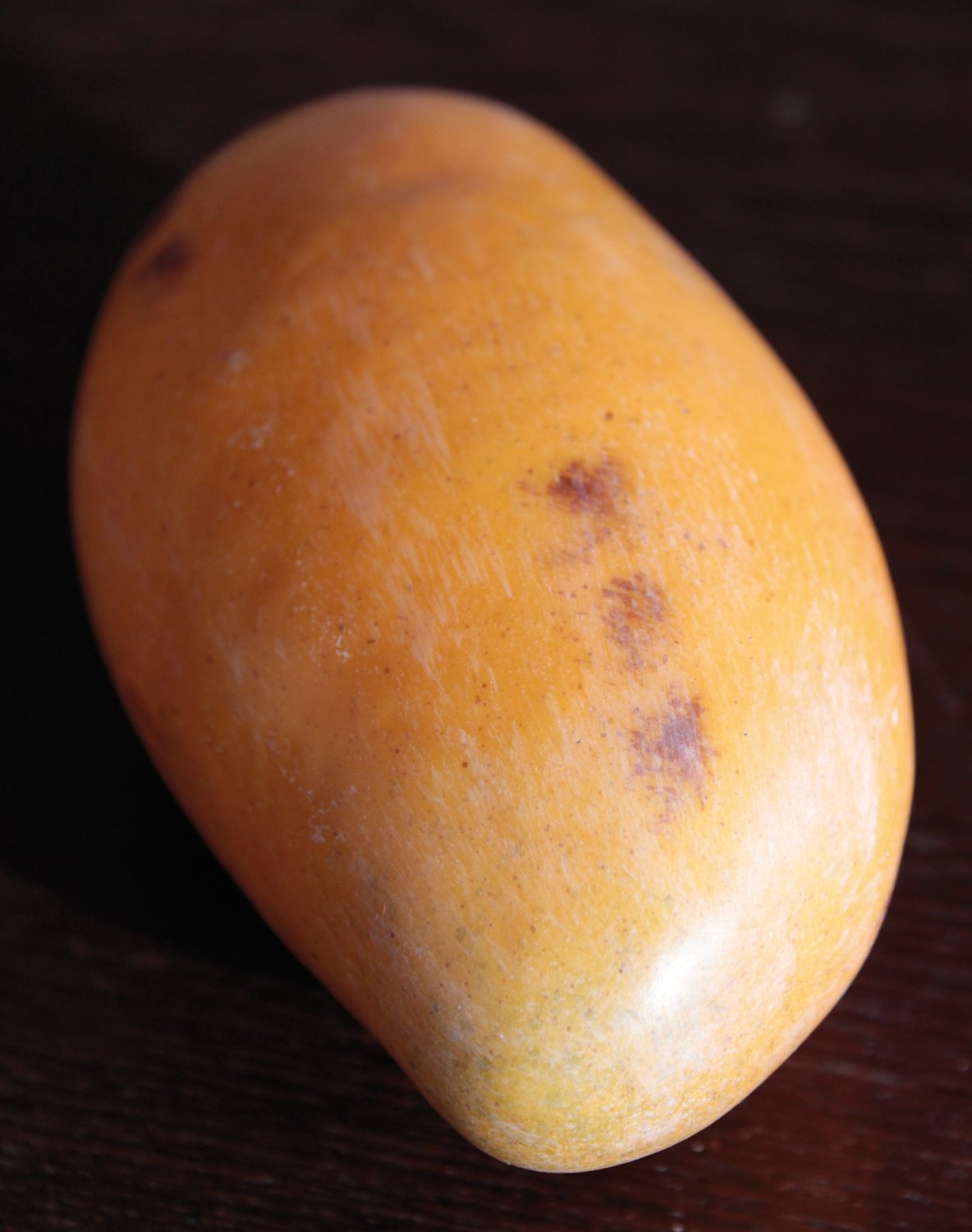 Künstliche Mango, 12 cm, gelb-orange