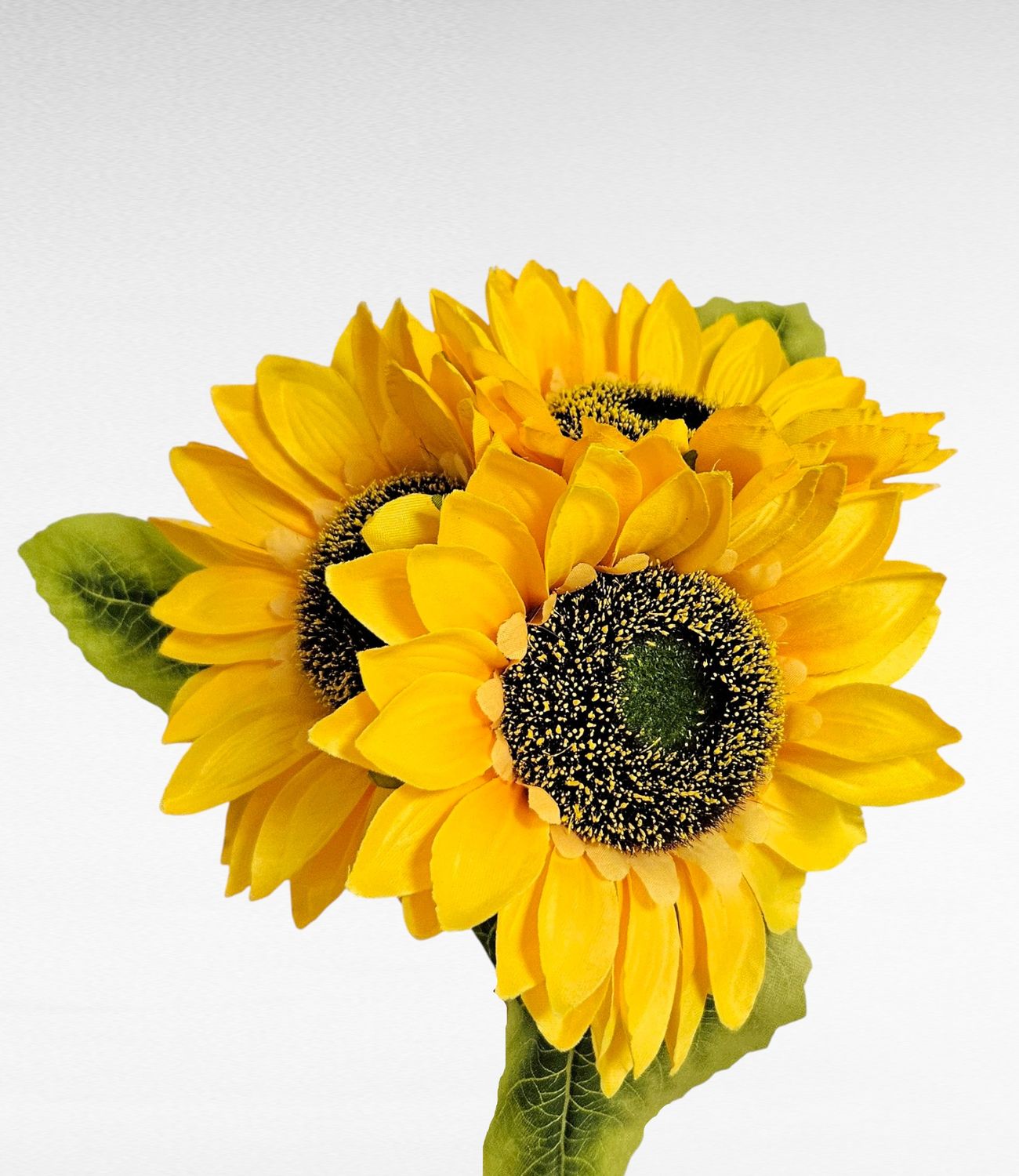 Fascio di girasoli artificiali, 3 pezzi, 33 cm, gialli