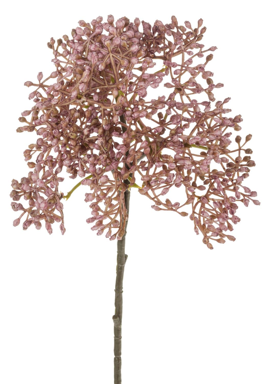 Artificial branch virburnum "Vintage", 54 cm, antique dark pink