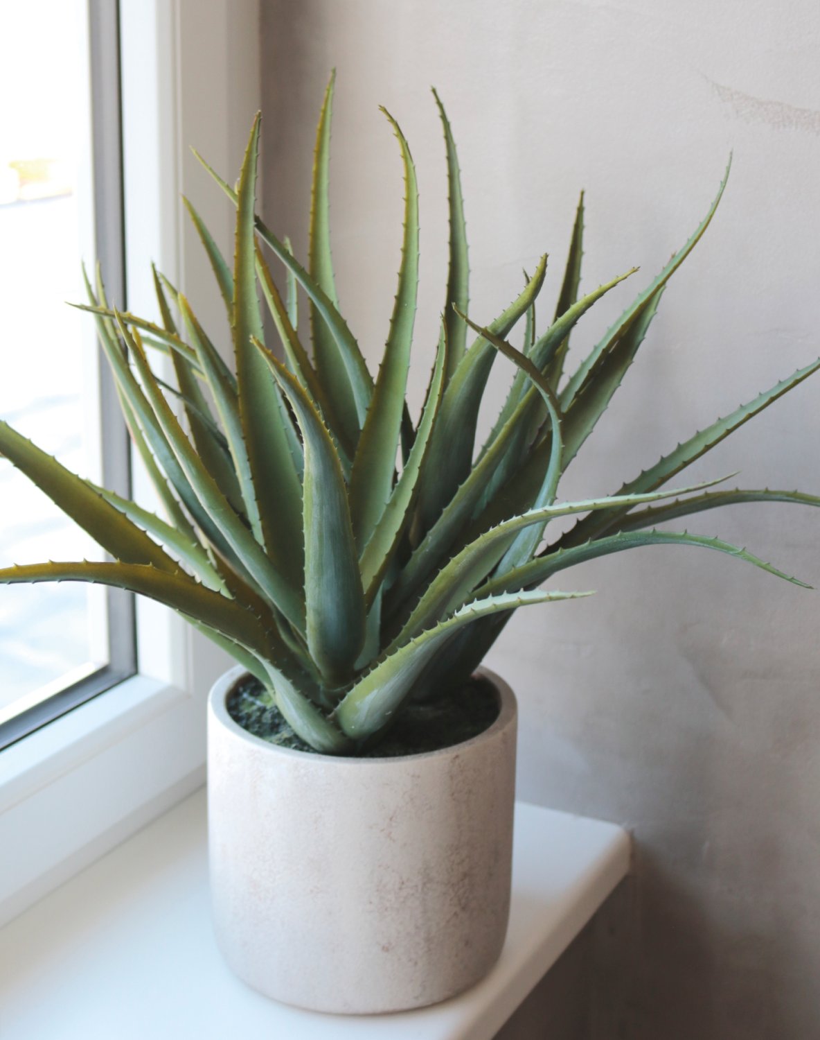 Künstliche Aloe, getopft, 53 cm, grün