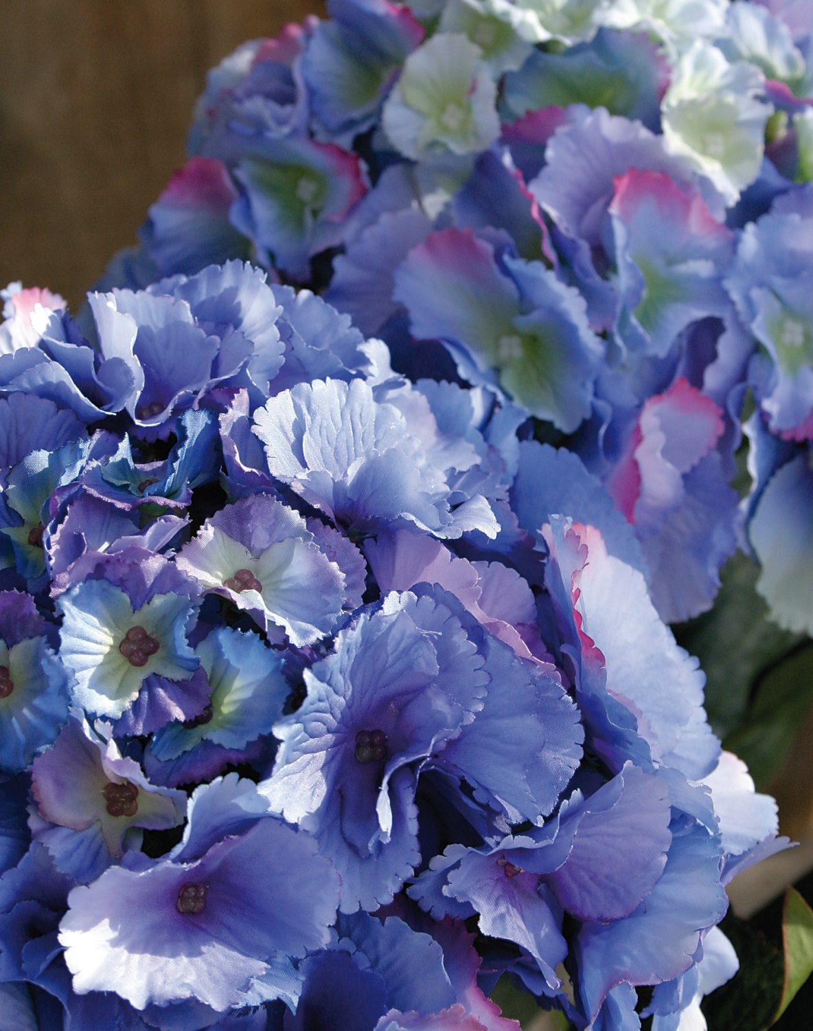 Künstliche Hortensie, 70 cm, blau-violett