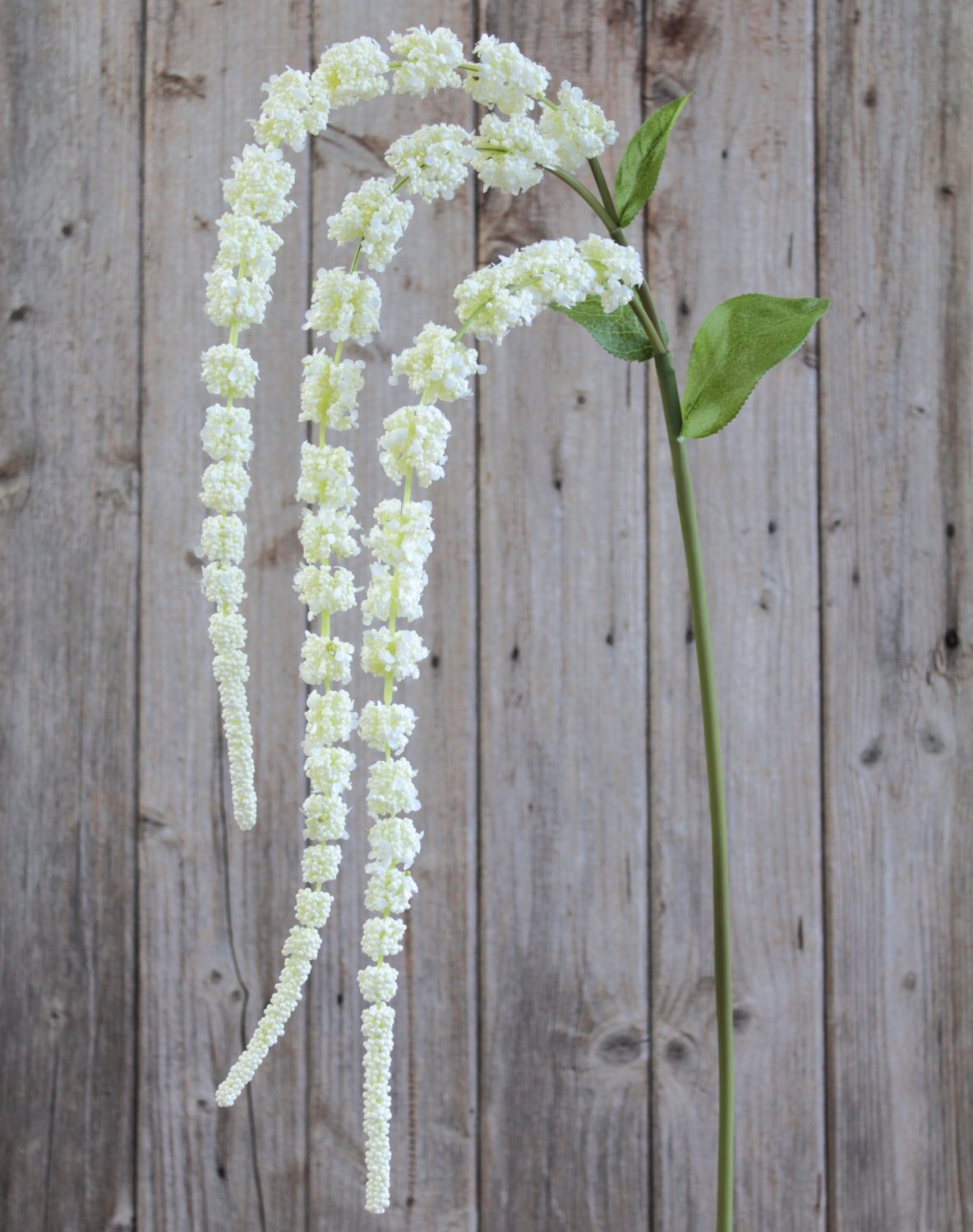 Faux amaranthus stem, 70 cm (105 cm), white