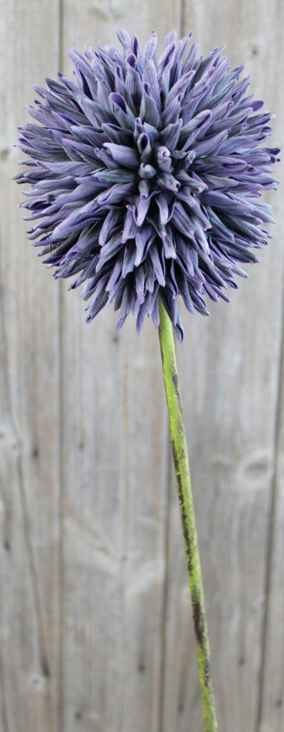 Artificial soft flower 'allium', 80 cm, dark violet