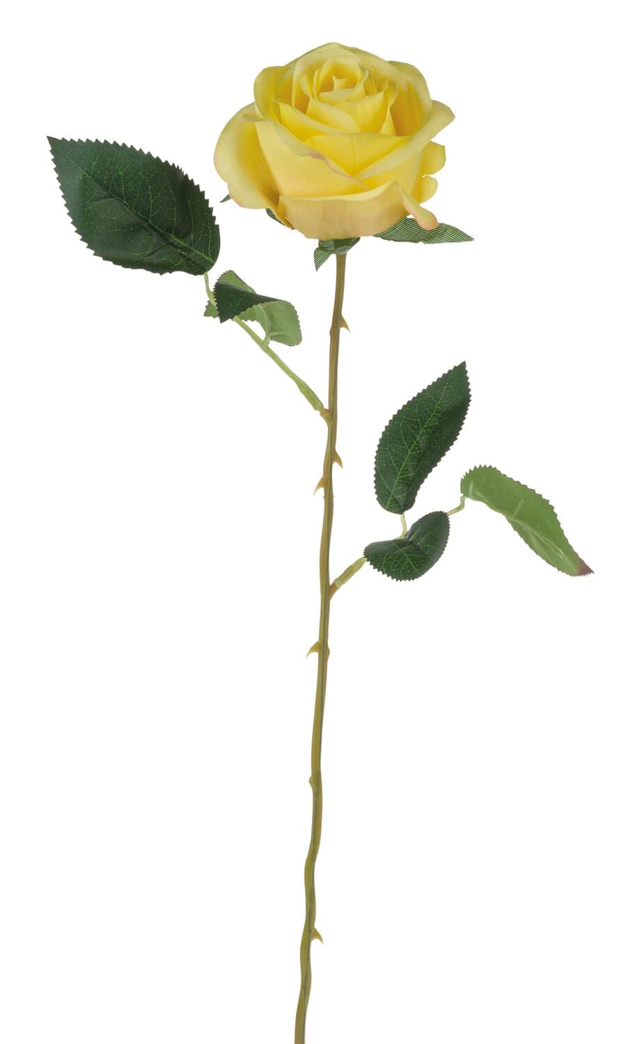 Künstliche Rose, 55 cm, Ø 7 cm, gelb